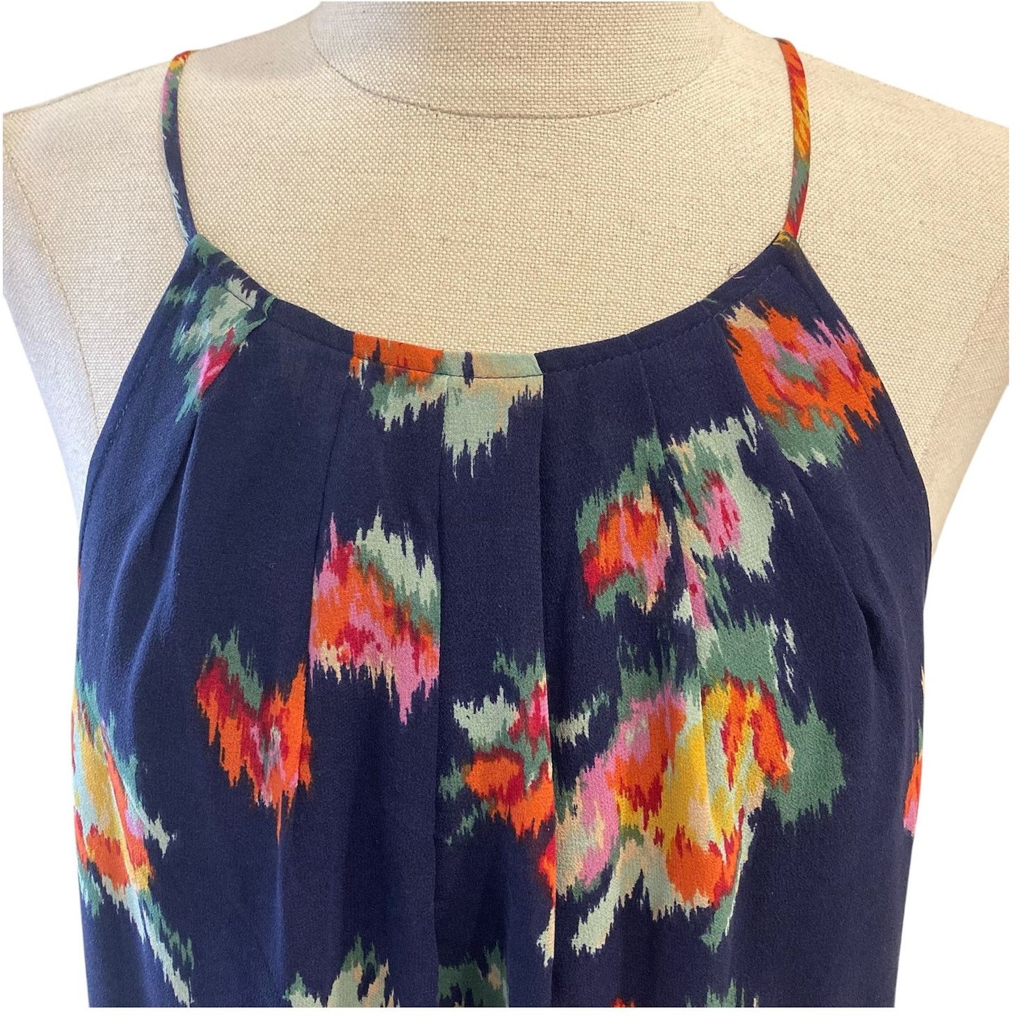 Joie Joie floral silk halter top, ladies small multicolor flowers Size S / US 4 / IT 40 - 6 Thumbnail