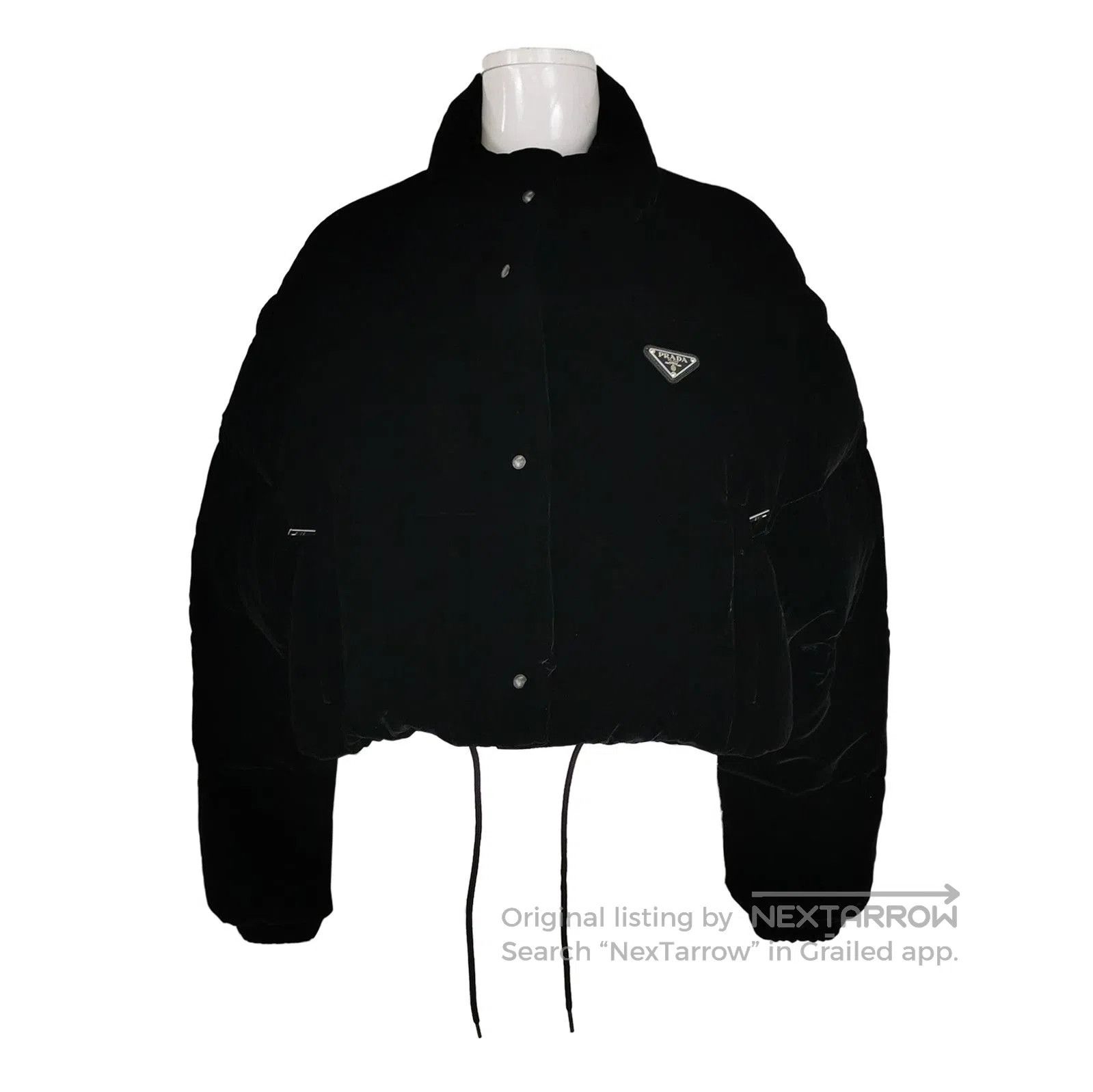 Prada Prada Black Nylon Triangle Logo Down Jacket . Size US L / EU 52-54 / 3 - 1 Thumbnail