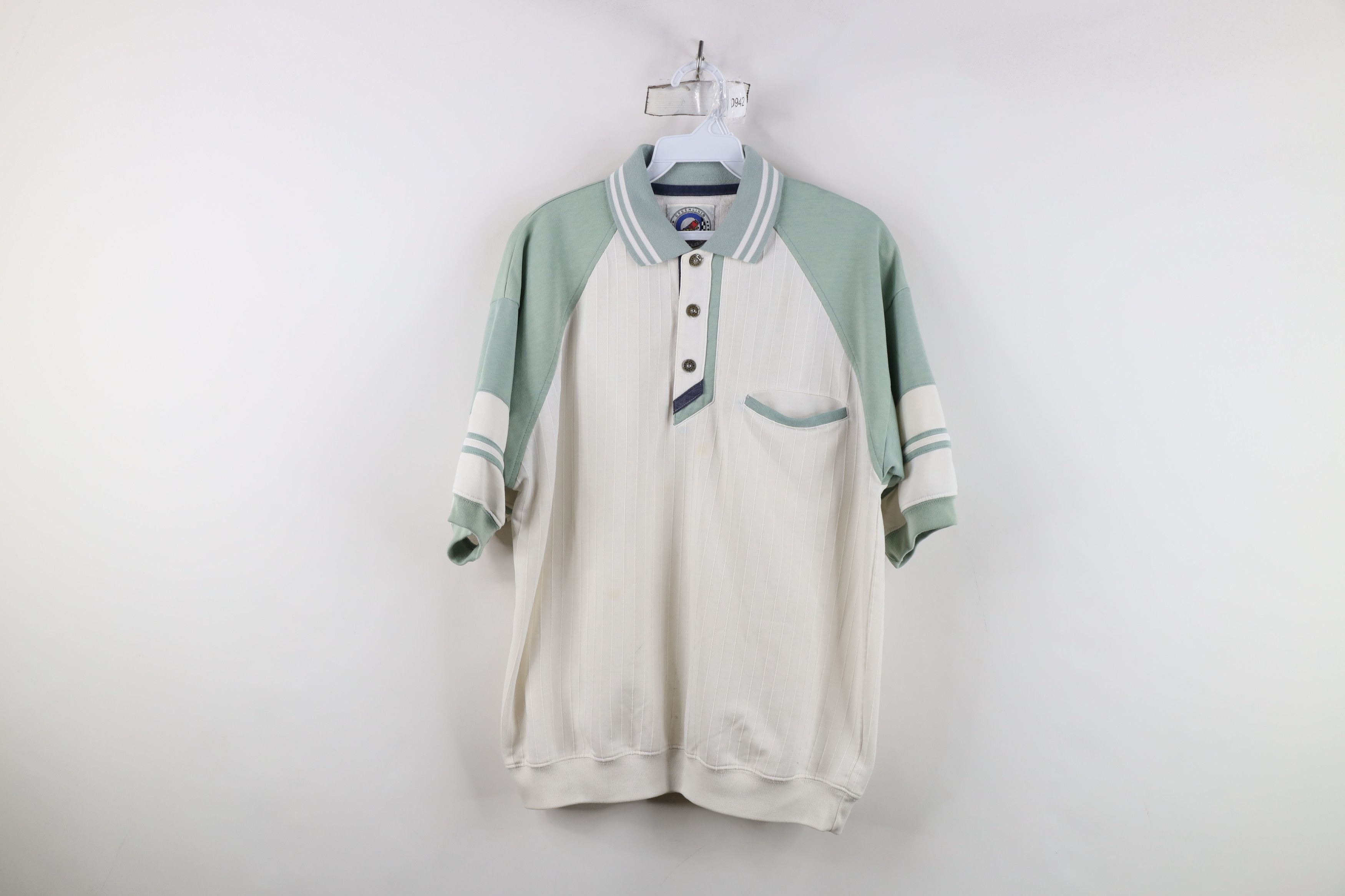 Vintage Vintage 90s Streetwear Striped Pullover Polo Shirt Mob Size US L / EU 52-54 / 3 - 1 Thumbnail