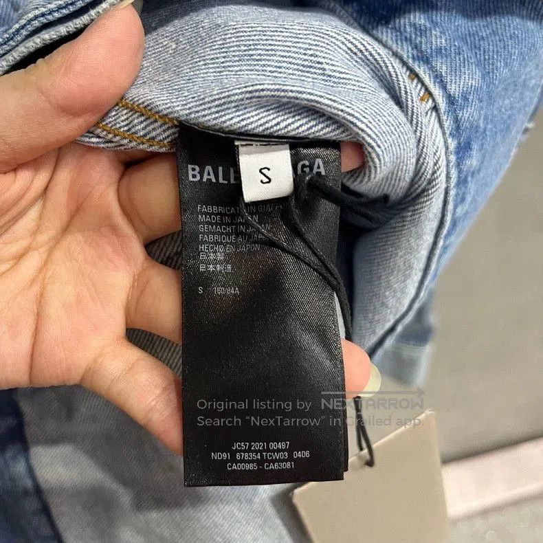 Balenciaga Balenciaga Blue Logo Denim Jacket. Size US S / EU 44-46 / 1 - 4 Thumbnail