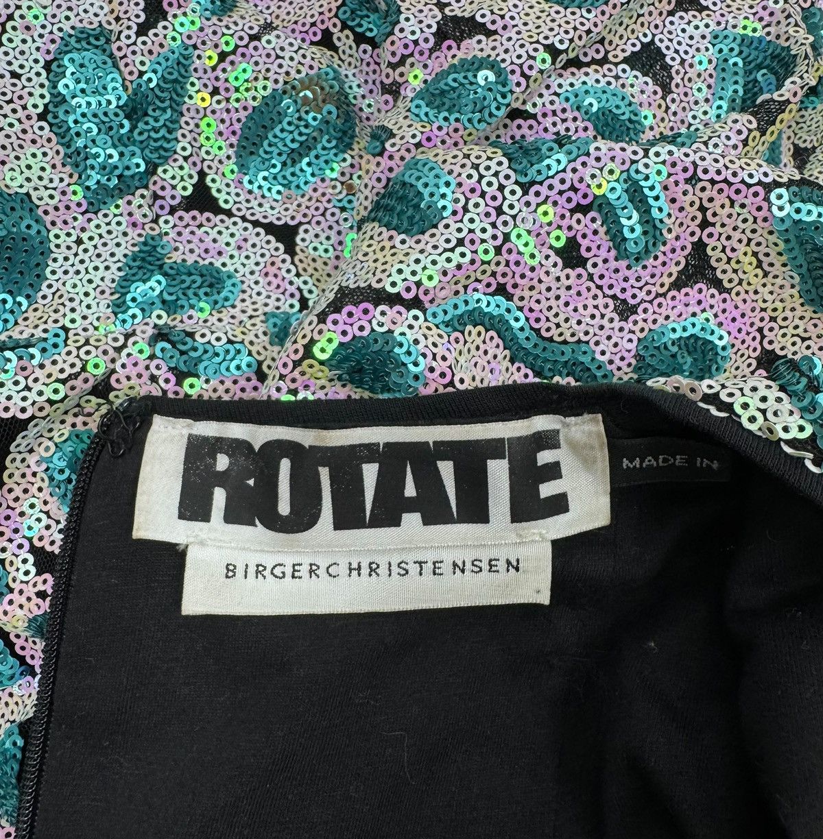 ROTATE Rotate Birger Christensen Christina Top Gathered Sequined Size M / US 6-8 / IT 42-44 - 13 Thumbnail