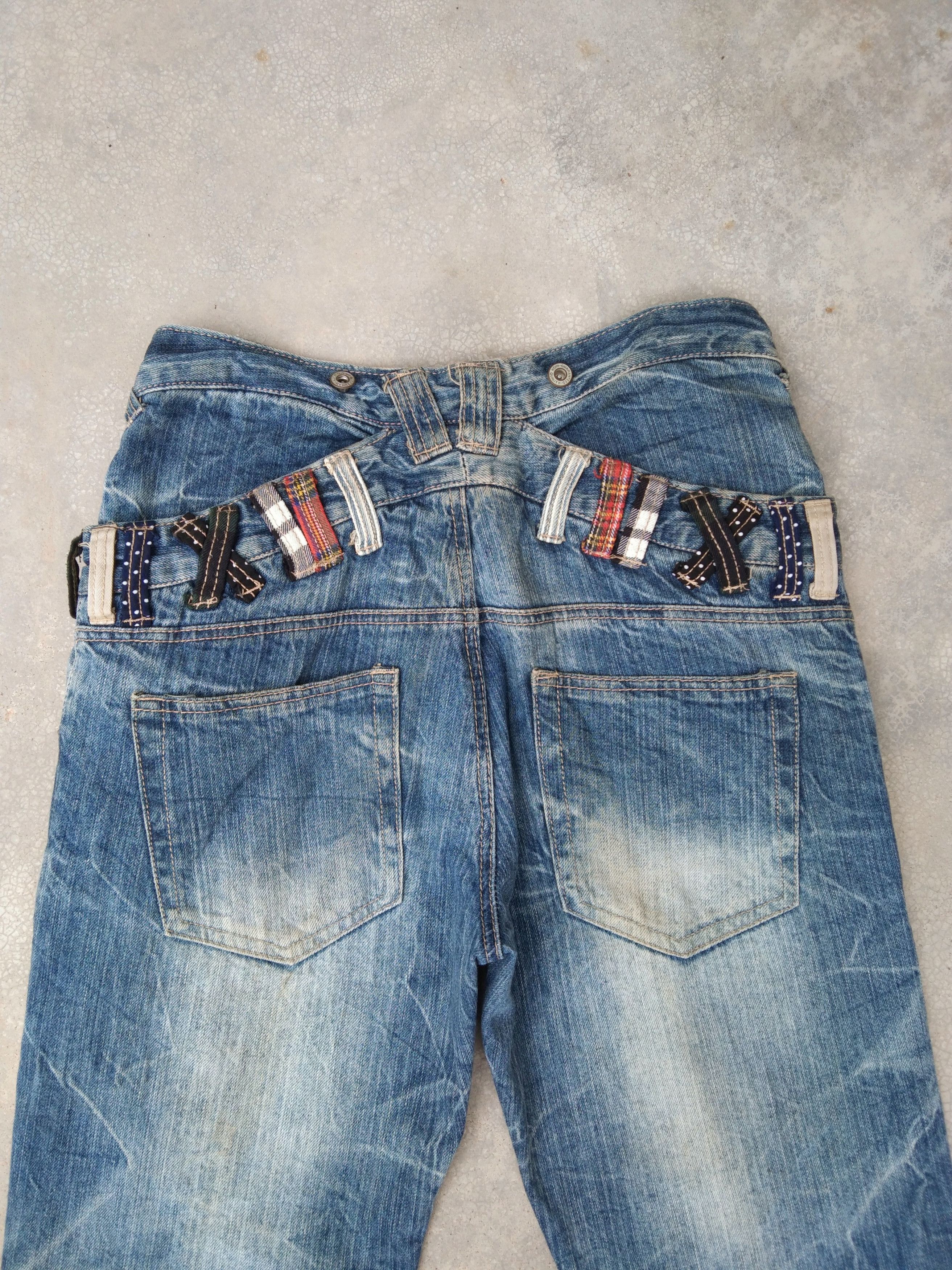 Japanese Brand × Vintage Vintage Distressed Japan Retro Punk Jeans Double Waist Denim Size US 30 / EU 46 - 3 Thumbnail