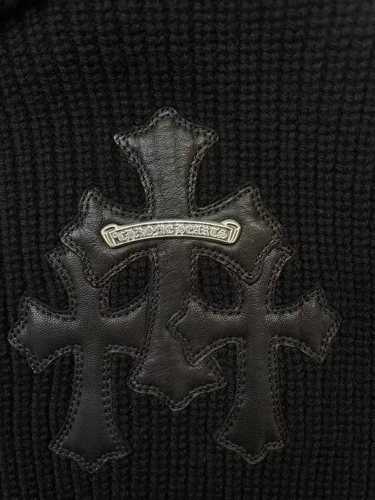 Chrome Hearts Chrome Hearts Cashmere Triple Cross Patch Zip Up Hoodie Size US L / EU 52-54 / 3 - 4 Thumbnail