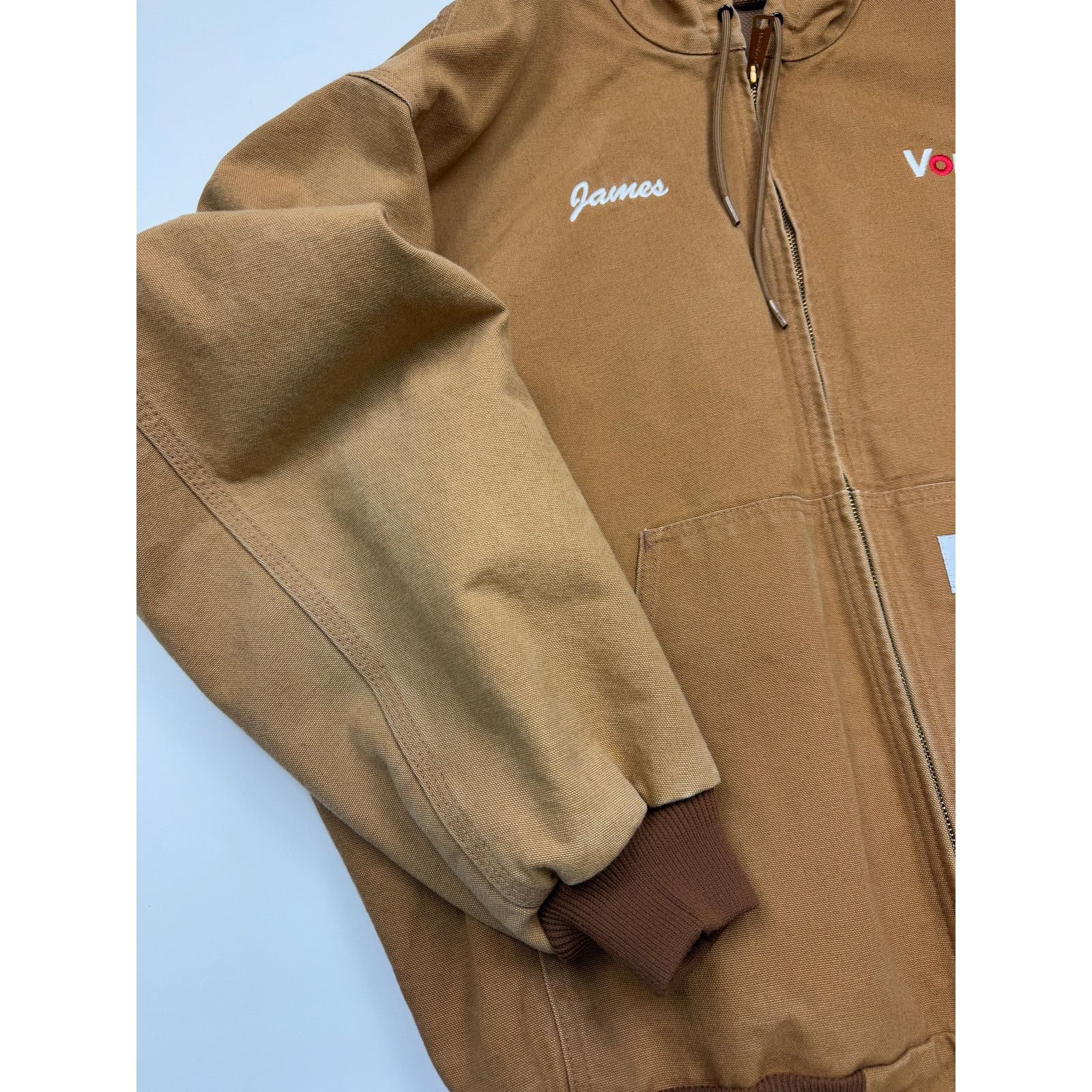 Vintage Vintage 90s Carhartt Work Wear Hooded Bomber Jacket XL J131 Size US XL / EU 56 / 4 - 7 Thumbnail