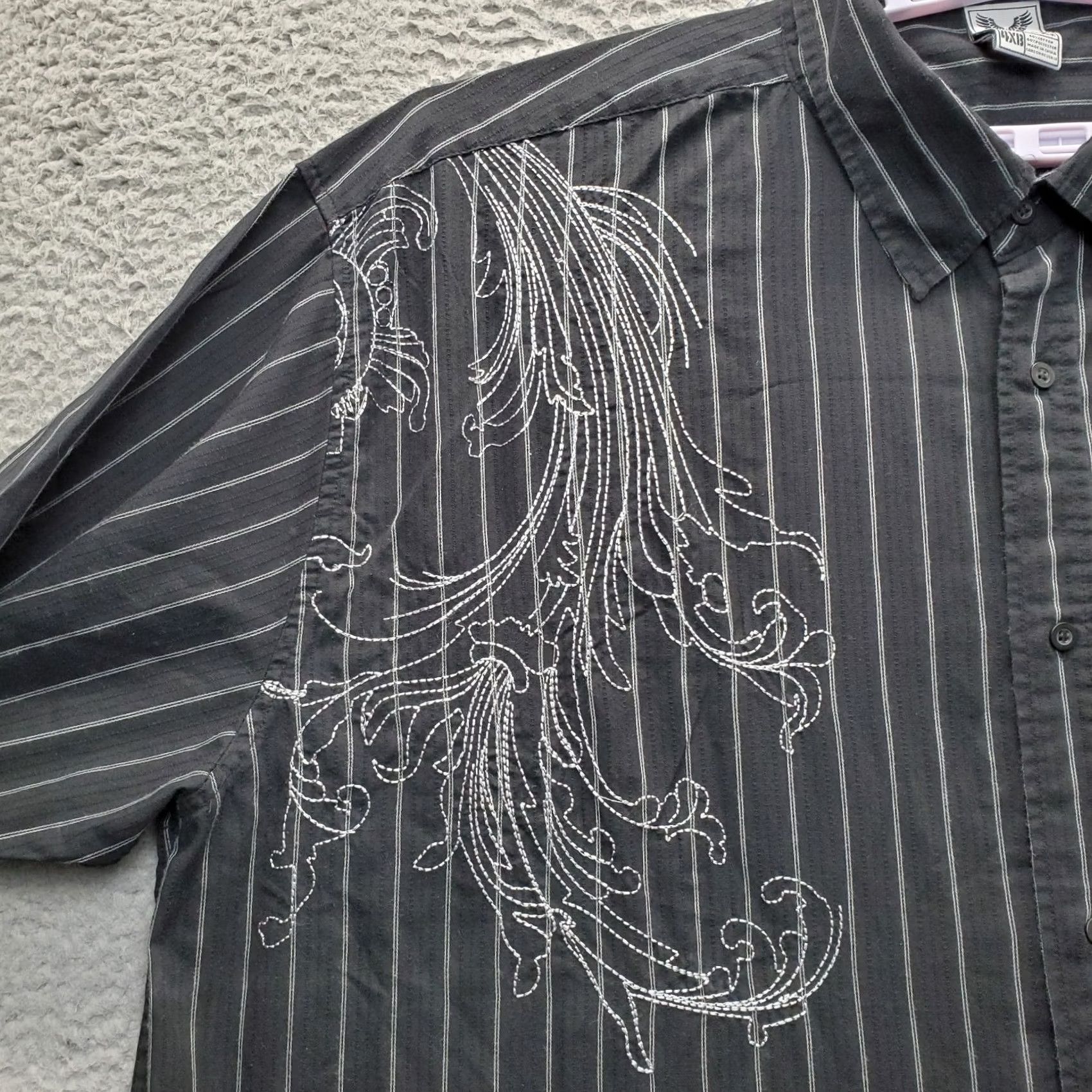 Avirex Avirex Mens 4XB Multi Striped Embroidered Long Sleeve Collared Button Up Shirt Size US XXL / EU 58 / 5 - 7 Thumbnail