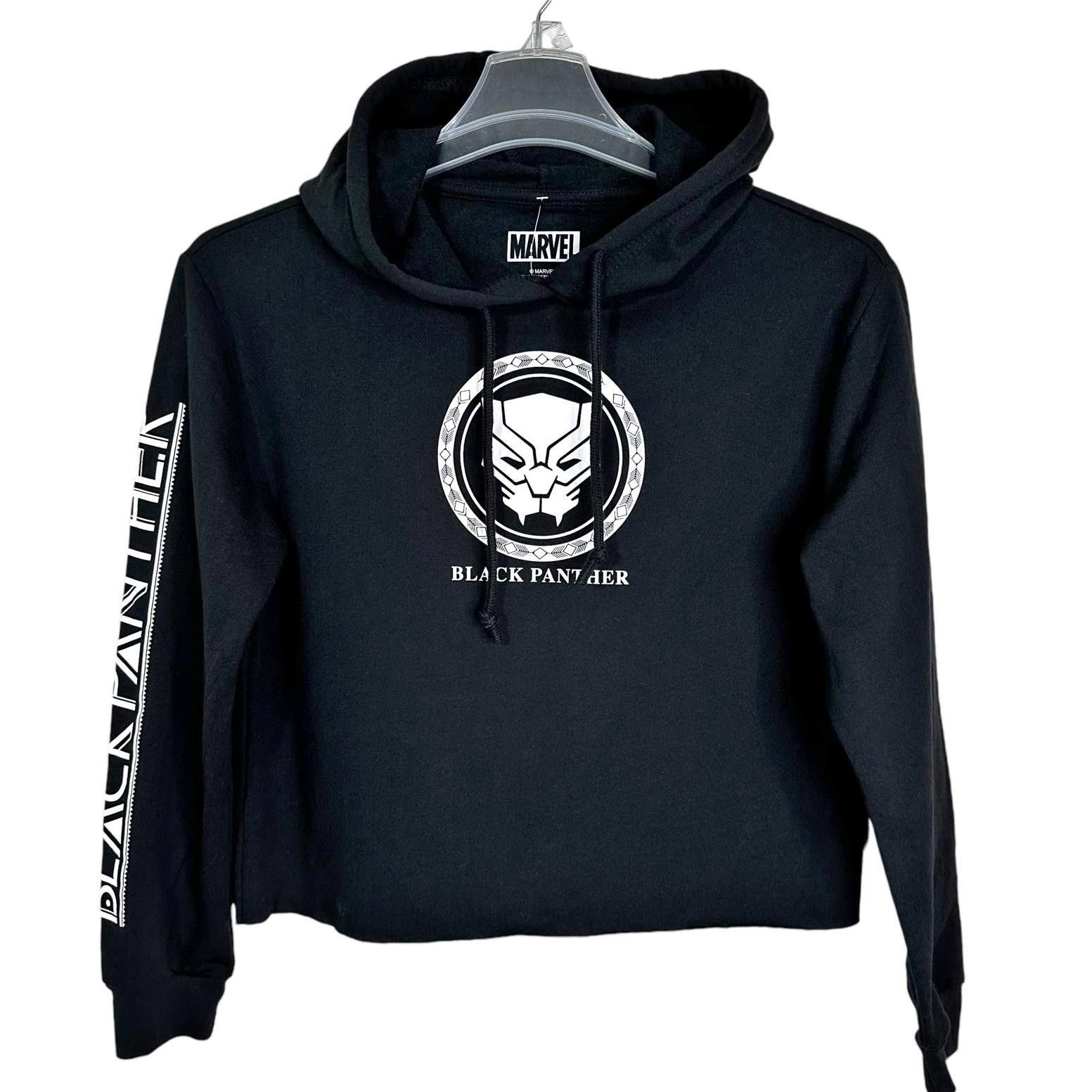 Marvel Comics NWT Marvel Black Panther Women's Cropped Hoodie Black Size M Size M / US 6-8 / IT 42-44 - 1 Thumbnail