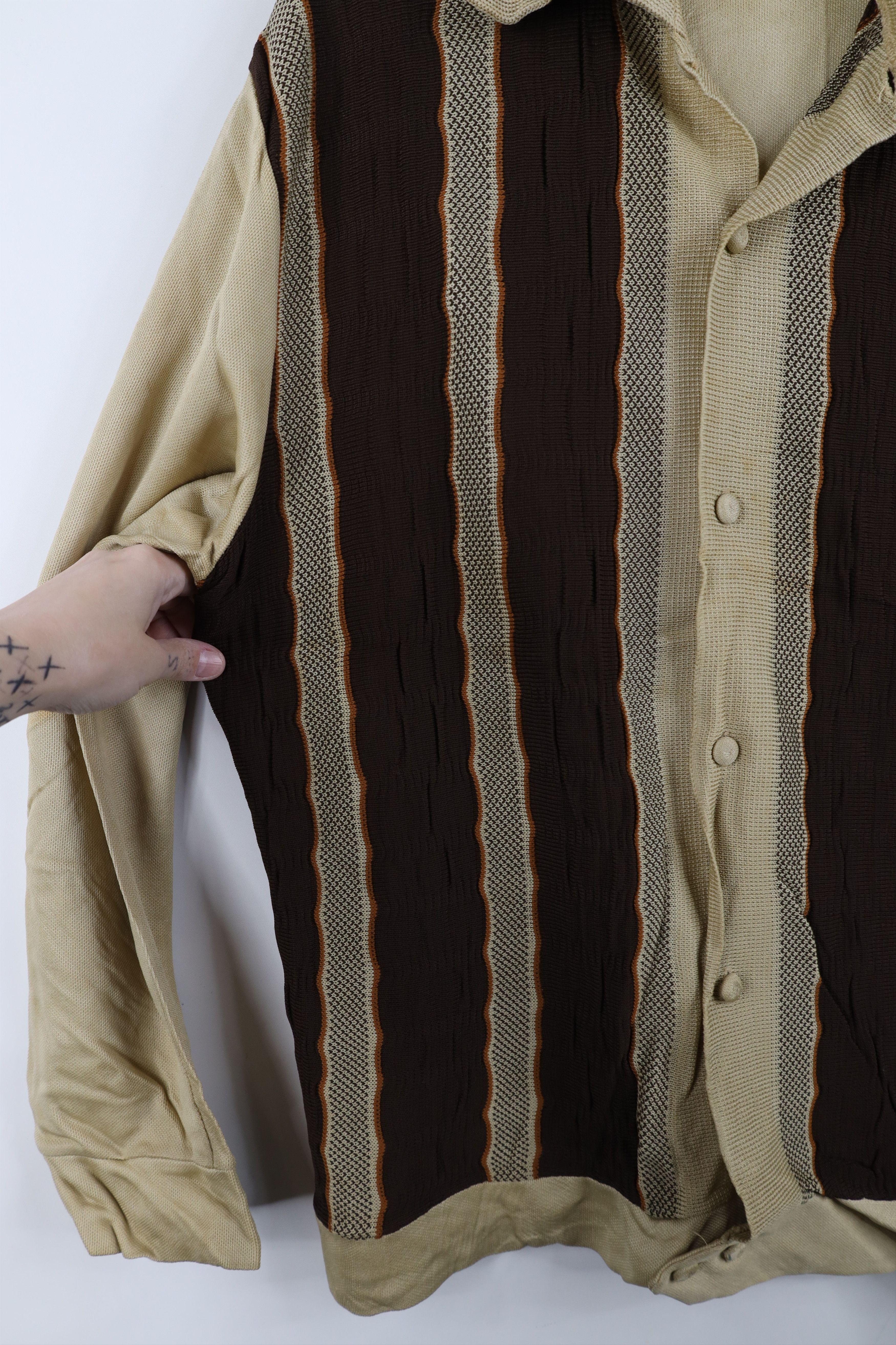 Vintage Vintage 50s 60s Rockabilly Rayon Collared Button Shirt Size US L / EU 52-54 / 3 - 8 Thumbnail