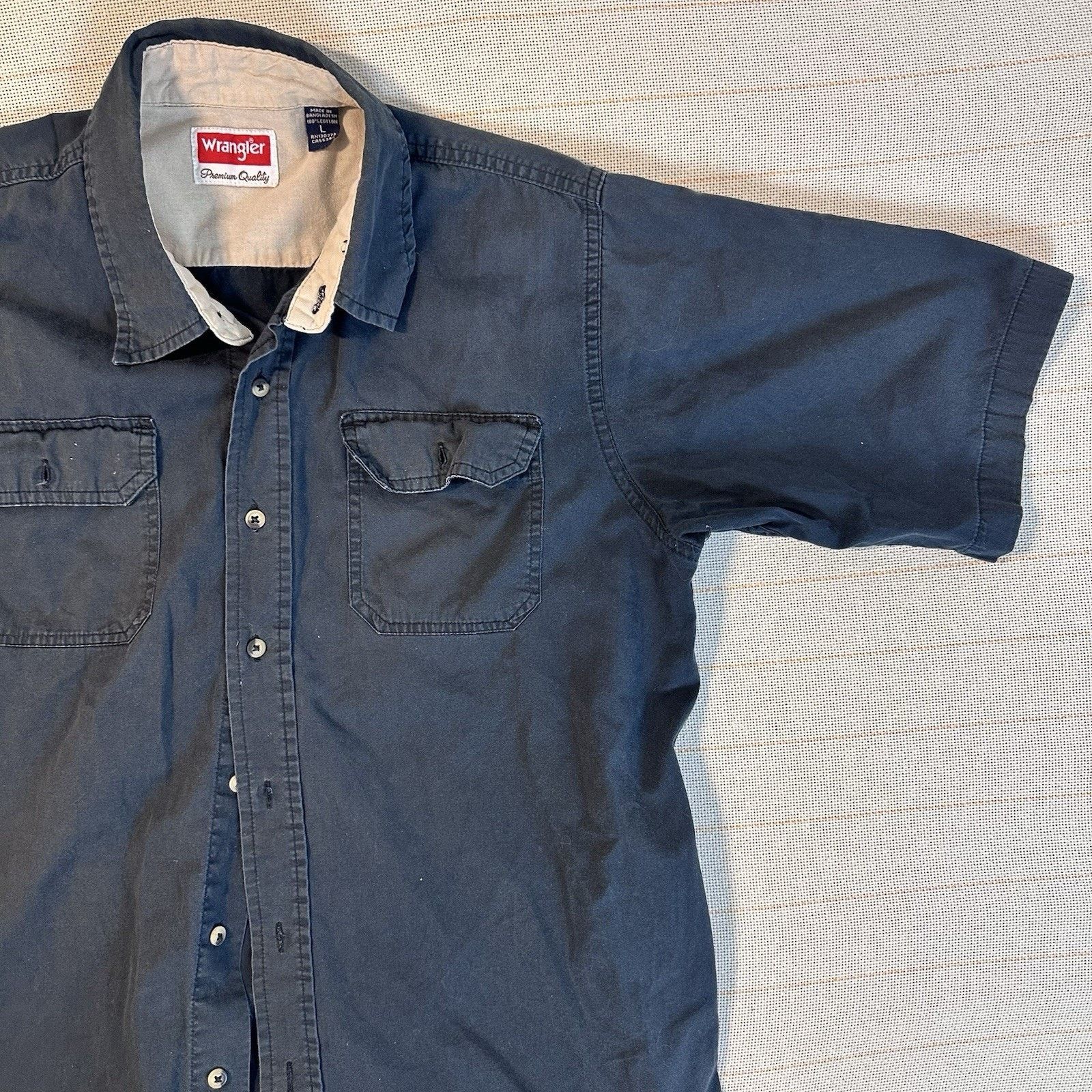 Wrangler Wrangler Premium Quality Short Sleeve Button Down Shirt Size US XL / EU 56 / 4 - 4 Thumbnail