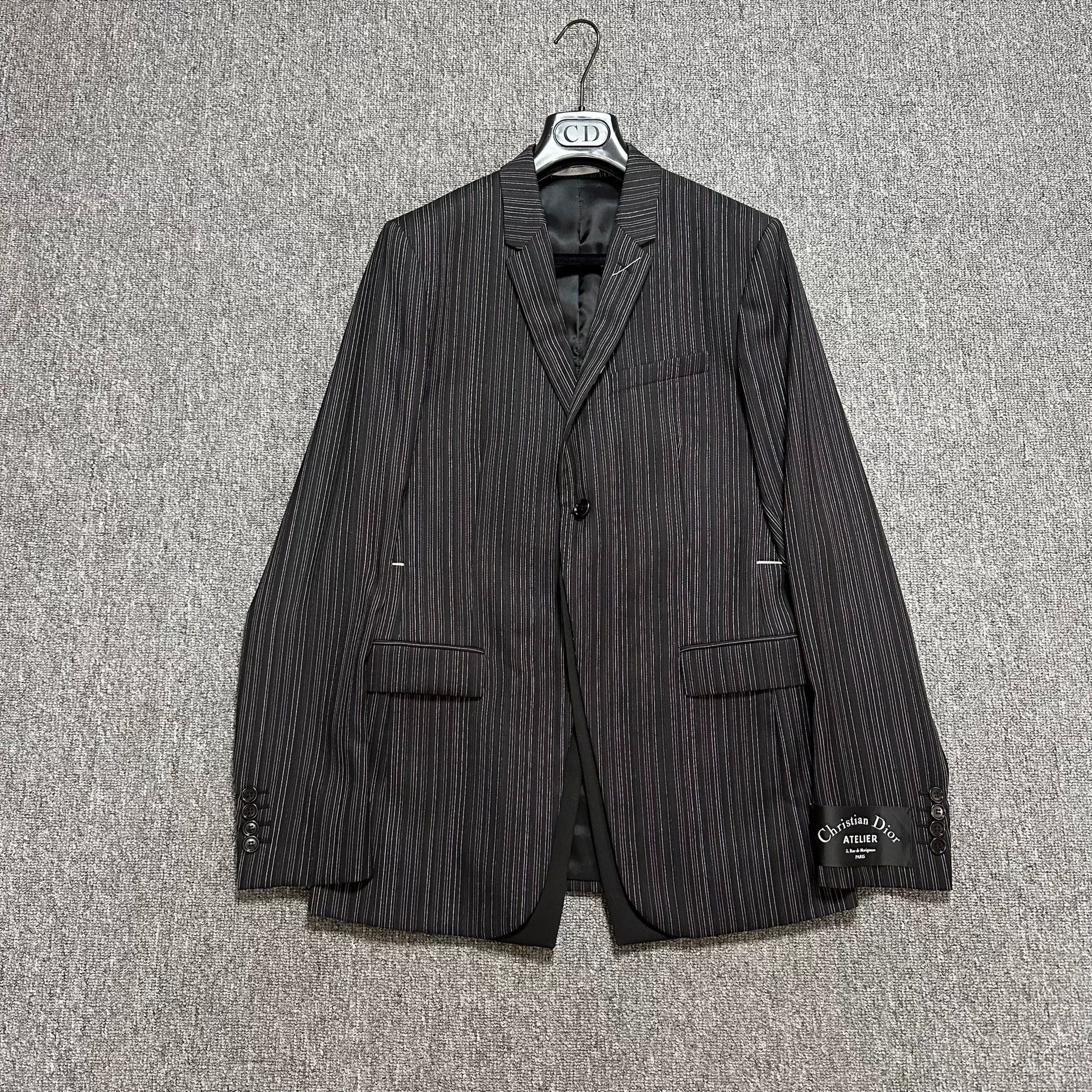Dior Dior Homme 18FW Stripe Silver Thread Suit Size US M / EU 48-50 / 2 - 1 Thumbnail