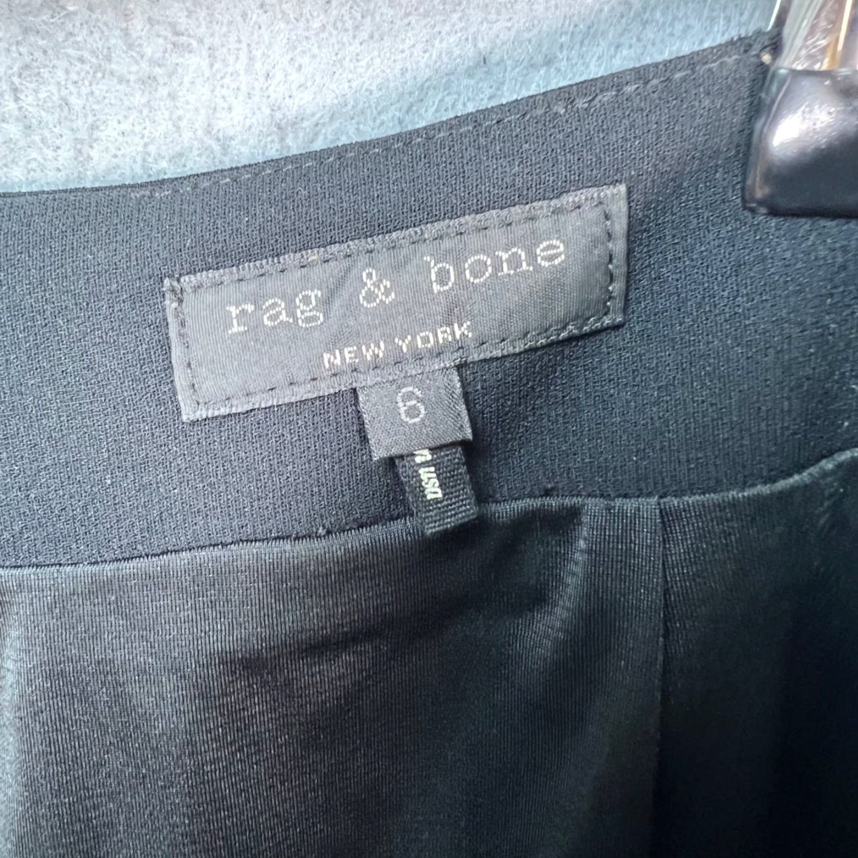 Rag & Bone Rag & Bone Skirt Womens Size 6 Black Leather Panel Zip Front Pencil Skirt Short Mini Casual Streetwear Size 28" / US 6 / IT 42 - 3 Thumbnail
