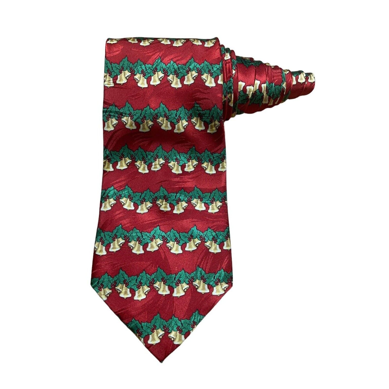 Other Keith Daniels Holiday Christmas Bells Holly Vintage Necktie Size ONE SIZE - 1 Thumbnail
