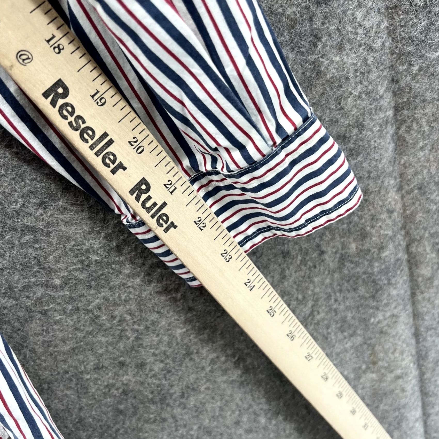 Tommy Hilfiger VINTAGE Tommy Hilfiger Shirt Men Large White Red Blue Striped Casual Button Down 90s Mens Size US L / EU 52-54 / 3 - 4 Thumbnail