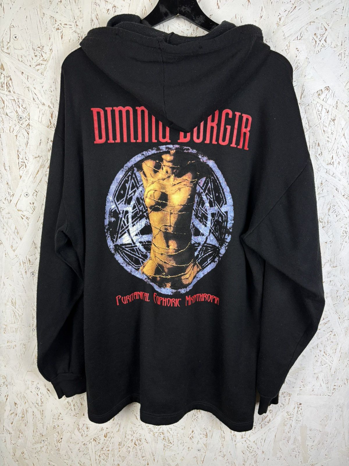 Vintage Dimmu Borgir Puritanical Euphoric Metal Zip Hoodie