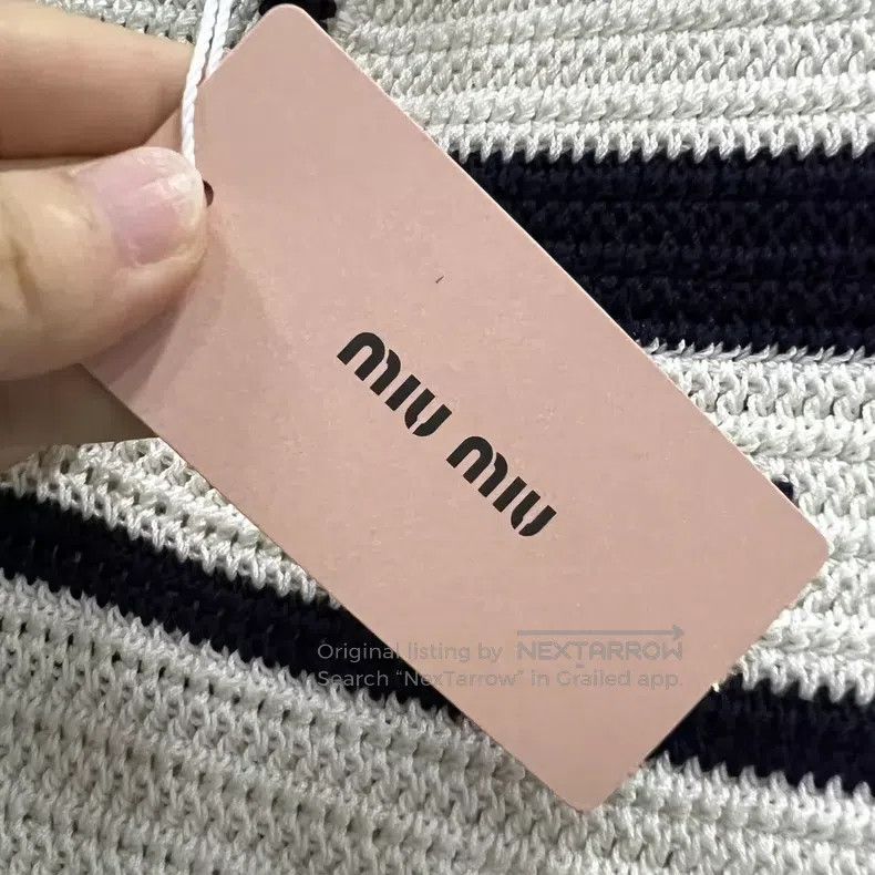 Miu Miu Miu Miu 42 Color matching striped logo knit dress Size L / US 10 / IT 46 - 5 Thumbnail