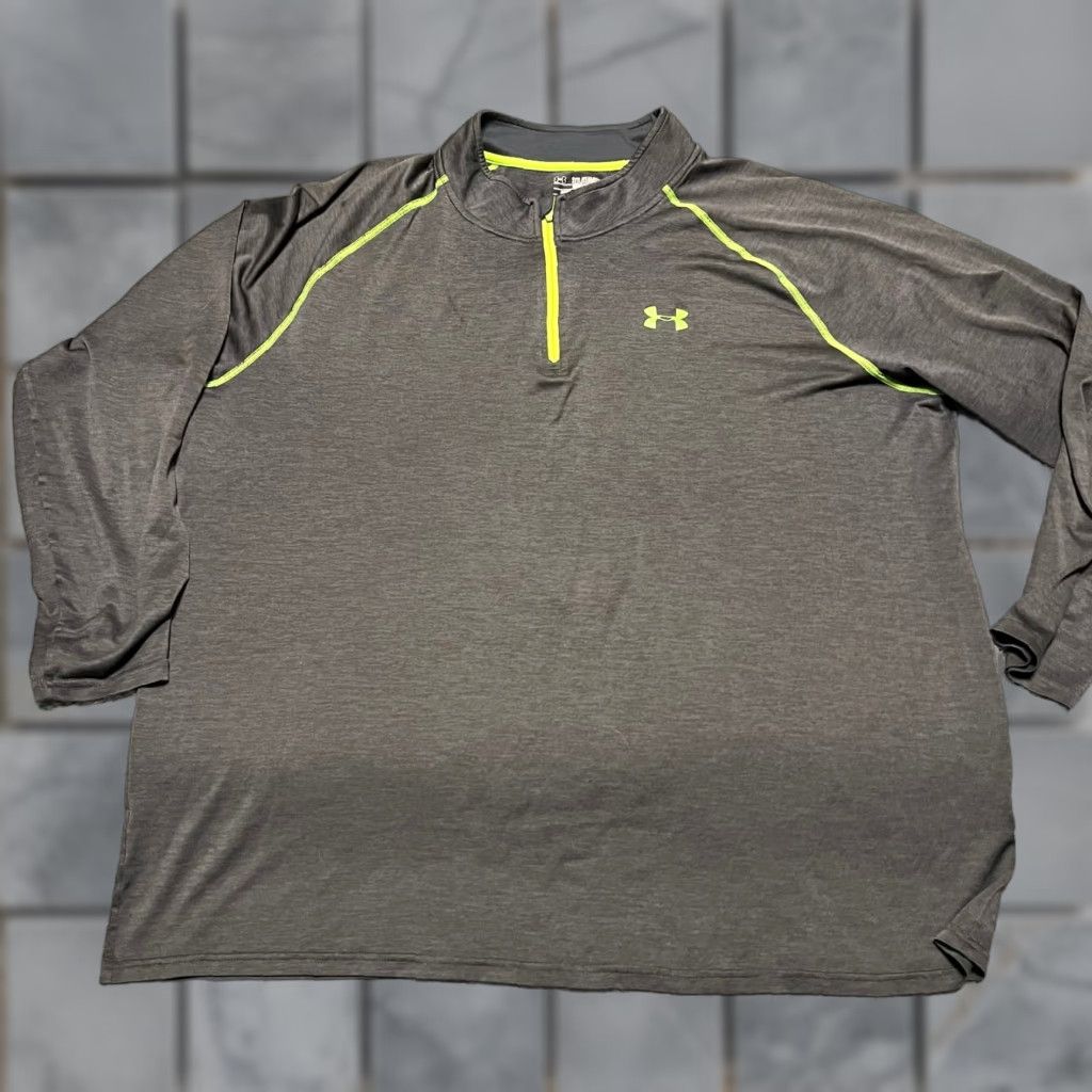Under Armour Under Armour Shirt Mens 3XL Quarter Zip Performance Long Sleeve Gray Size US XXL / EU 58 / 5 - 1 Thumbnail