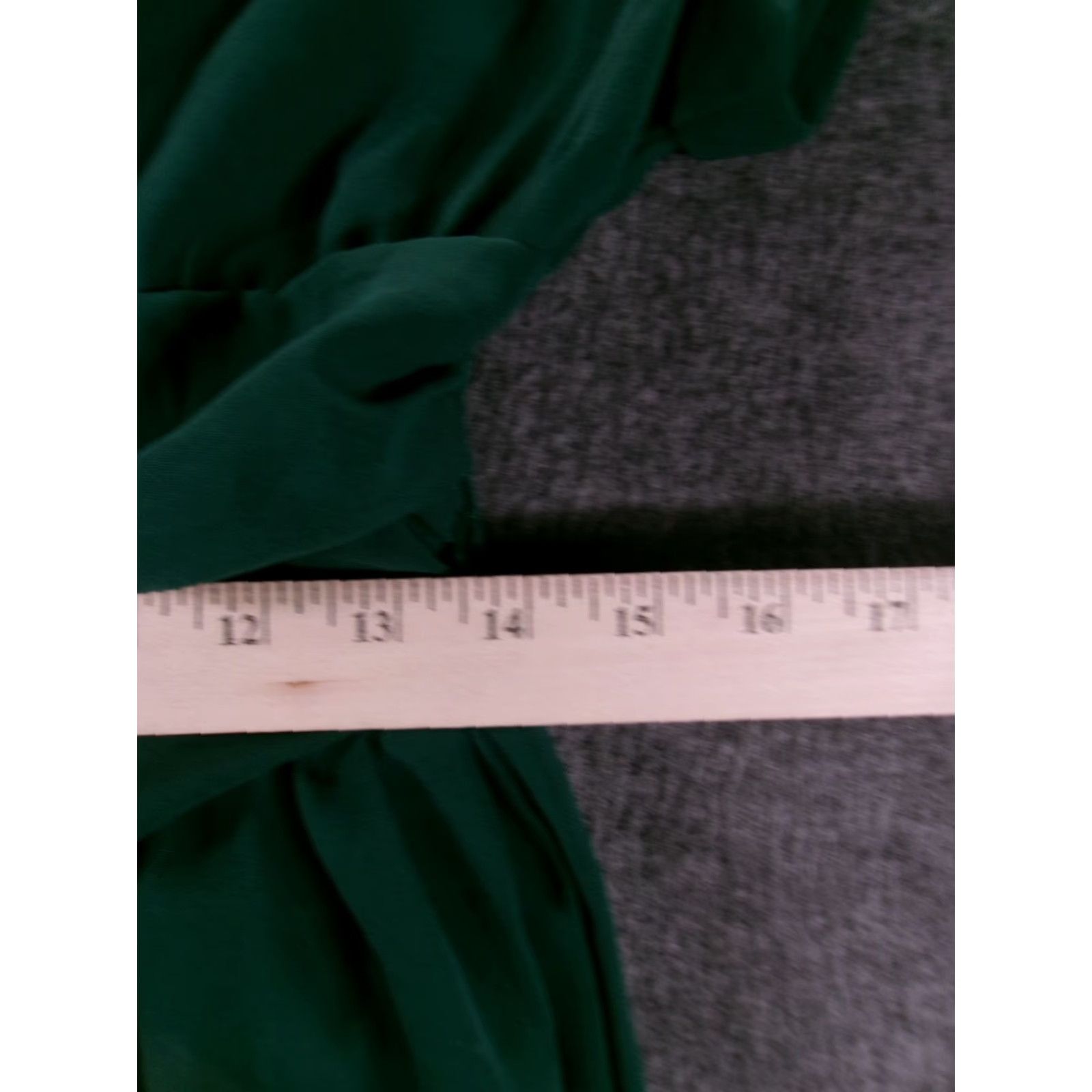 Vintage GOMORN Dress Women XL Green Wrap V-Neck Smocked Waist Maxi Cap Sleeve Fit Size XL / US 12-14 / IT 48-50 - 4 Thumbnail