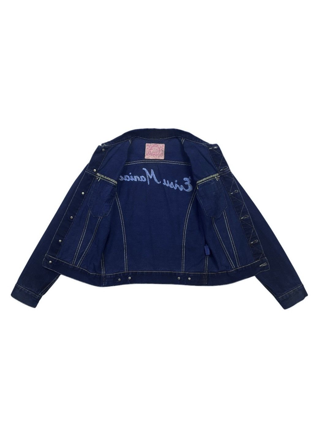 Evisu Evisu Maniacs Embroidered Logo Heritage Denim Jeans Jacket Size L / US 10 / IT 46 - 5 Thumbnail