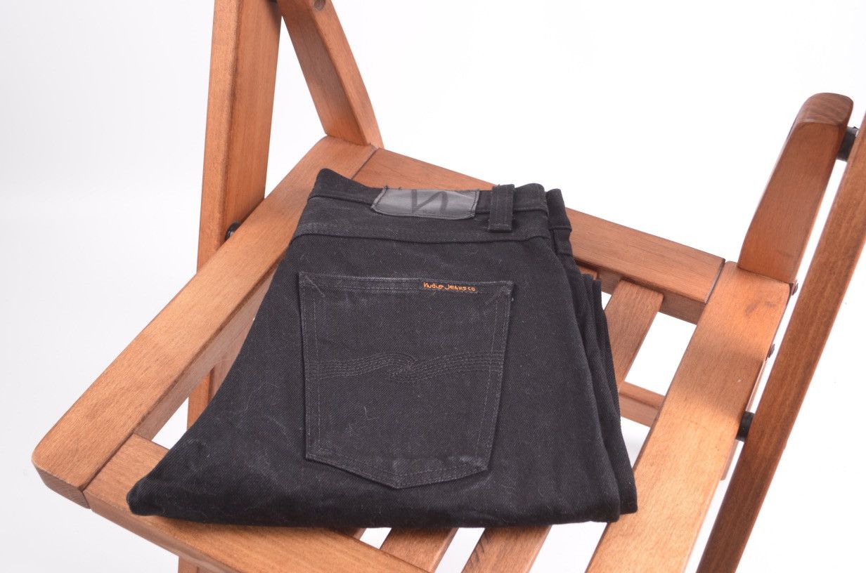 Nudie Jeans Steady Eddie II Dry Ever Black Denim sz28