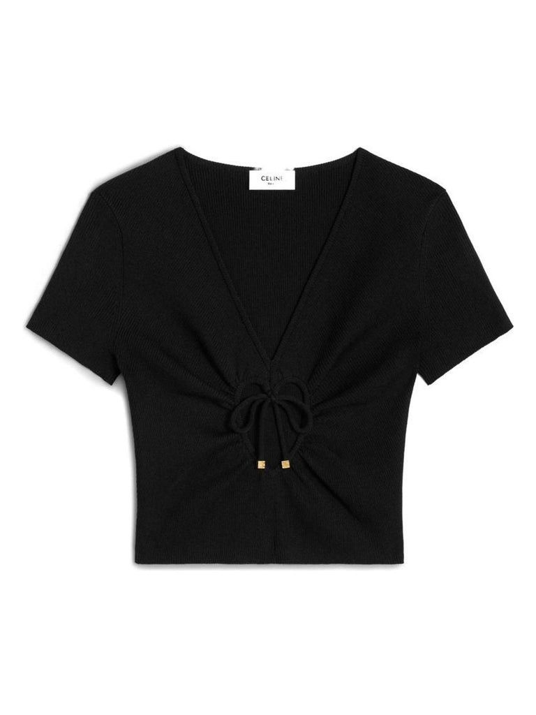 Celine heart crop top in underpinning silk and cotton Size S / US 4 / IT 40 - 1 Thumbnail