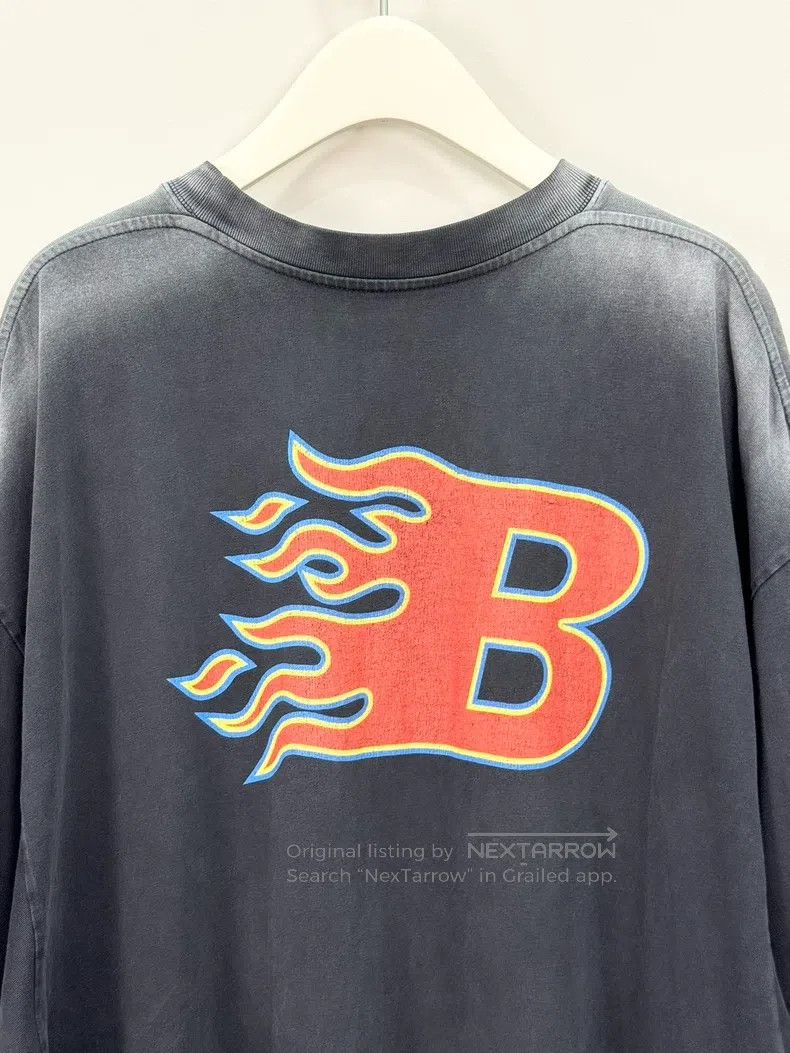Balenciaga Balenciaga Flame print distressed Tee Size US XS / EU 42 / 0 - 5 Thumbnail