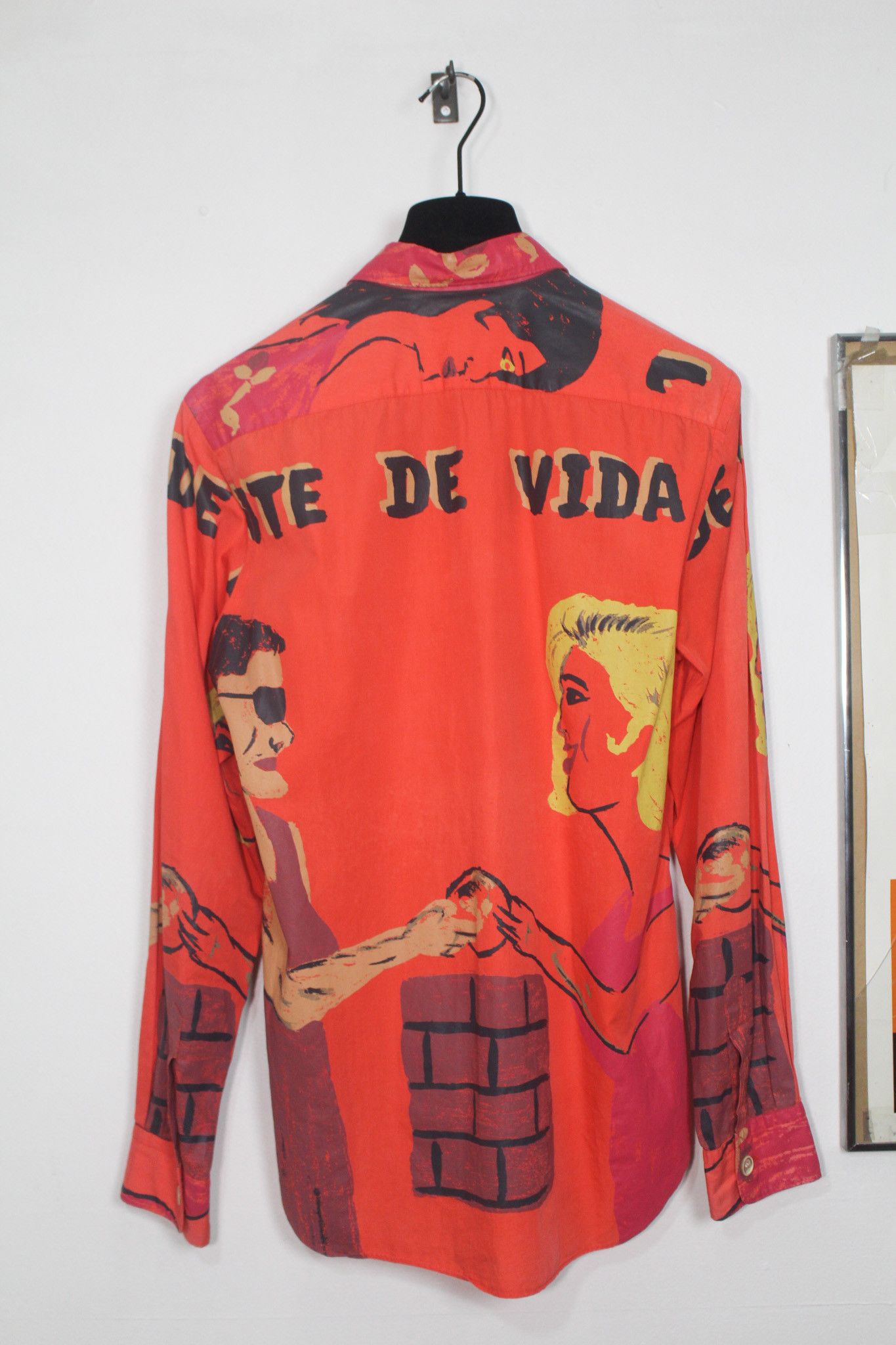 Comme des Garcons Homme AD2002 Comme Des Garçons Cuba All Over Print Red Button Up Size US M / EU 48-50 / 2 - 6 Thumbnail