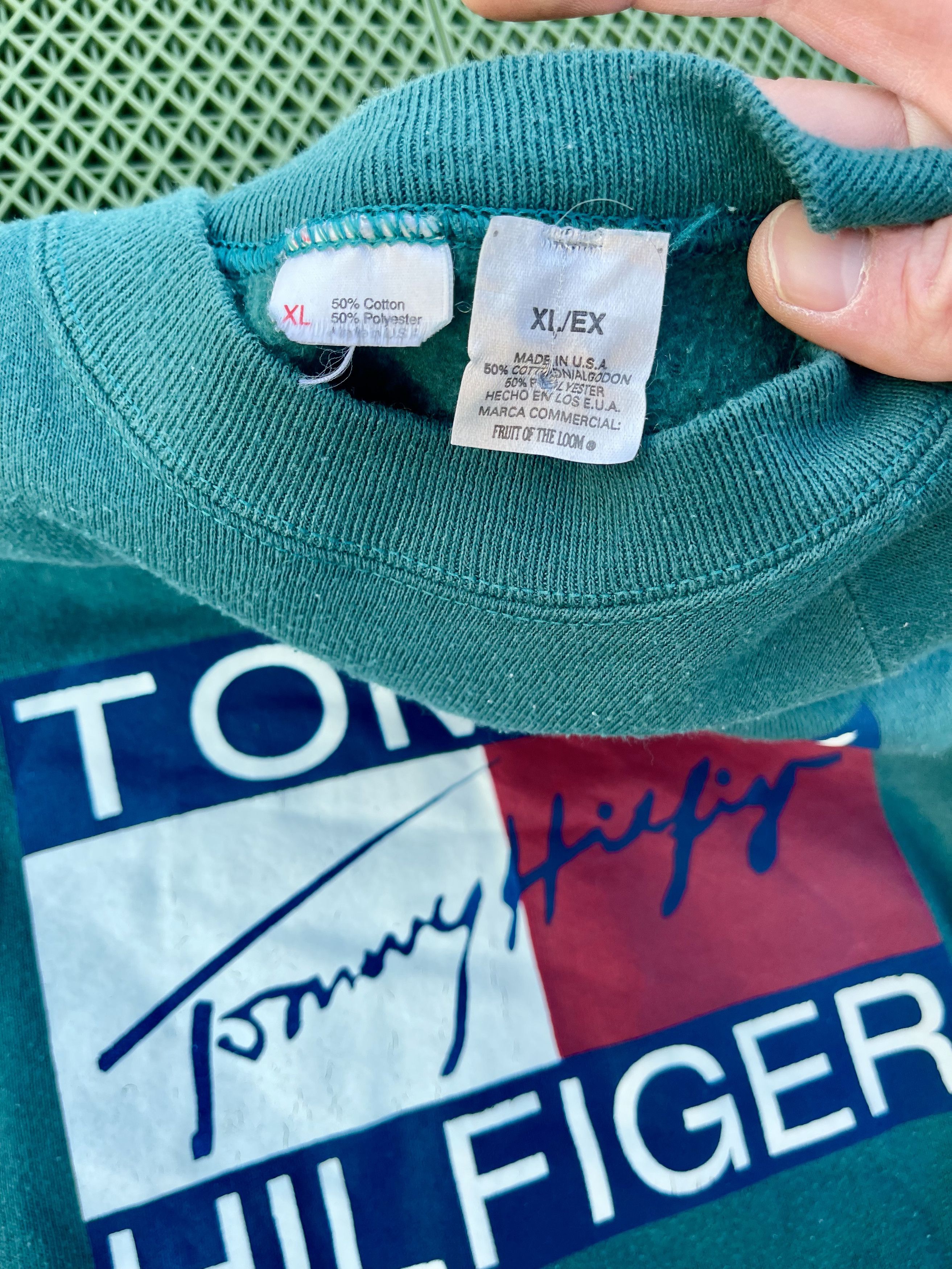 Tommy Hilfiger × Vintage 90's Vintage Tommy Hilfiger Bootleg Rap Hip Hop Sweatshirt Size US XL / EU 56 / 4 - 5 Thumbnail