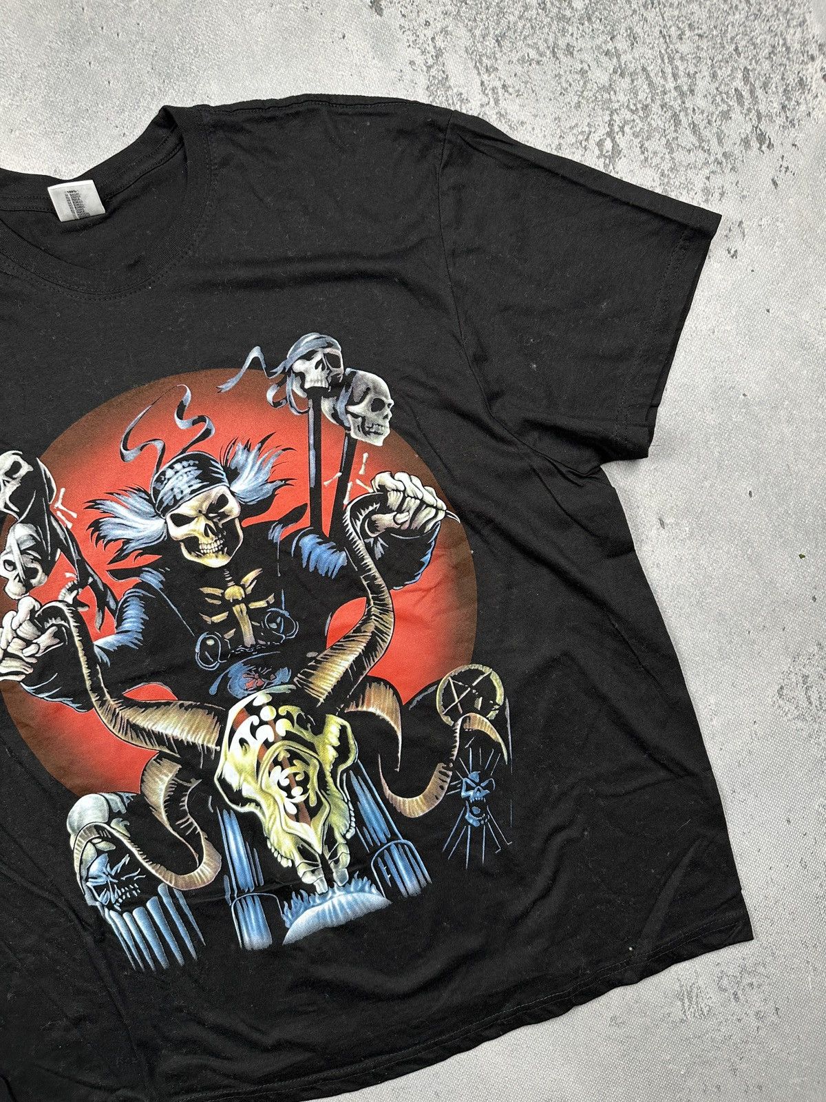 Vintage Occult Skeleton Ritual Graphic Tshirt Black Heavy Metal Rock Size US XXL / EU 58 / 5 - 4 Thumbnail