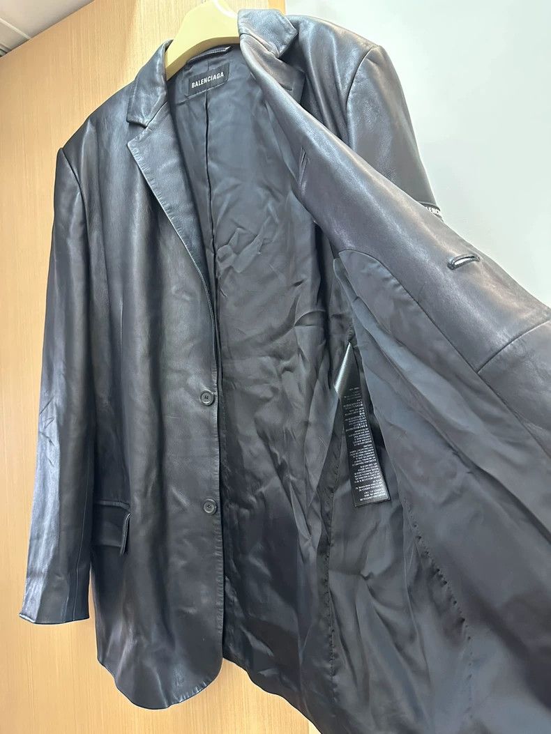 Balenciaga Balenciaga Sleeve Patch Logo Lambskin Suit Jacket Coat Size US S / EU 44-46 / 1 - 5 Thumbnail