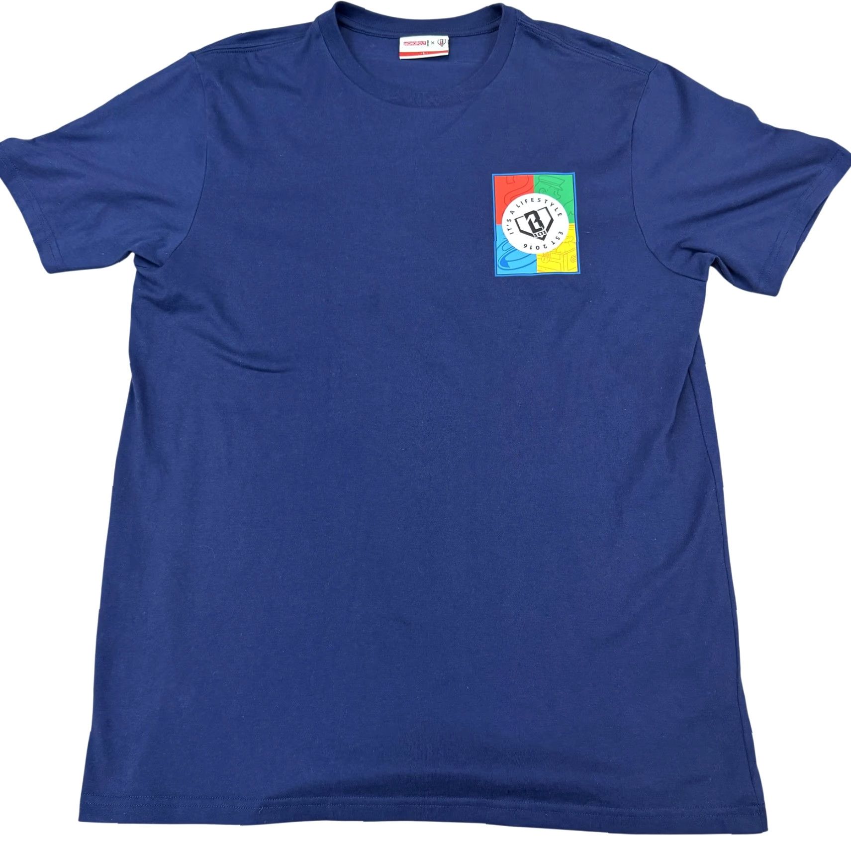 Vintage MONOPOLY Shirt Mens Large Blue It's More Than A Game Graphic Tee Mr Monopoly Size US L / EU 52-54 / 3 - 2 Thumbnail