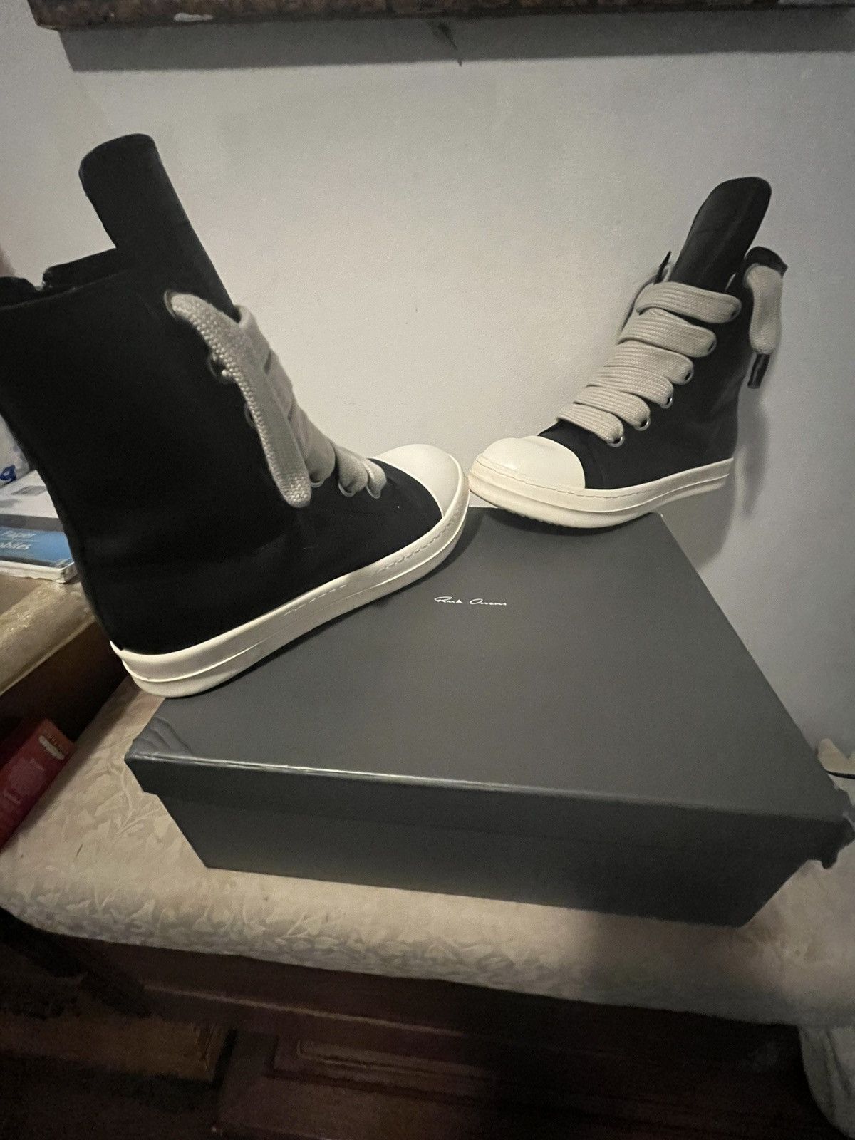 Rick Owens Rick Owens Black Temple Jumbolace Sneaks Size US 10 / EU 43 - 9 Thumbnail