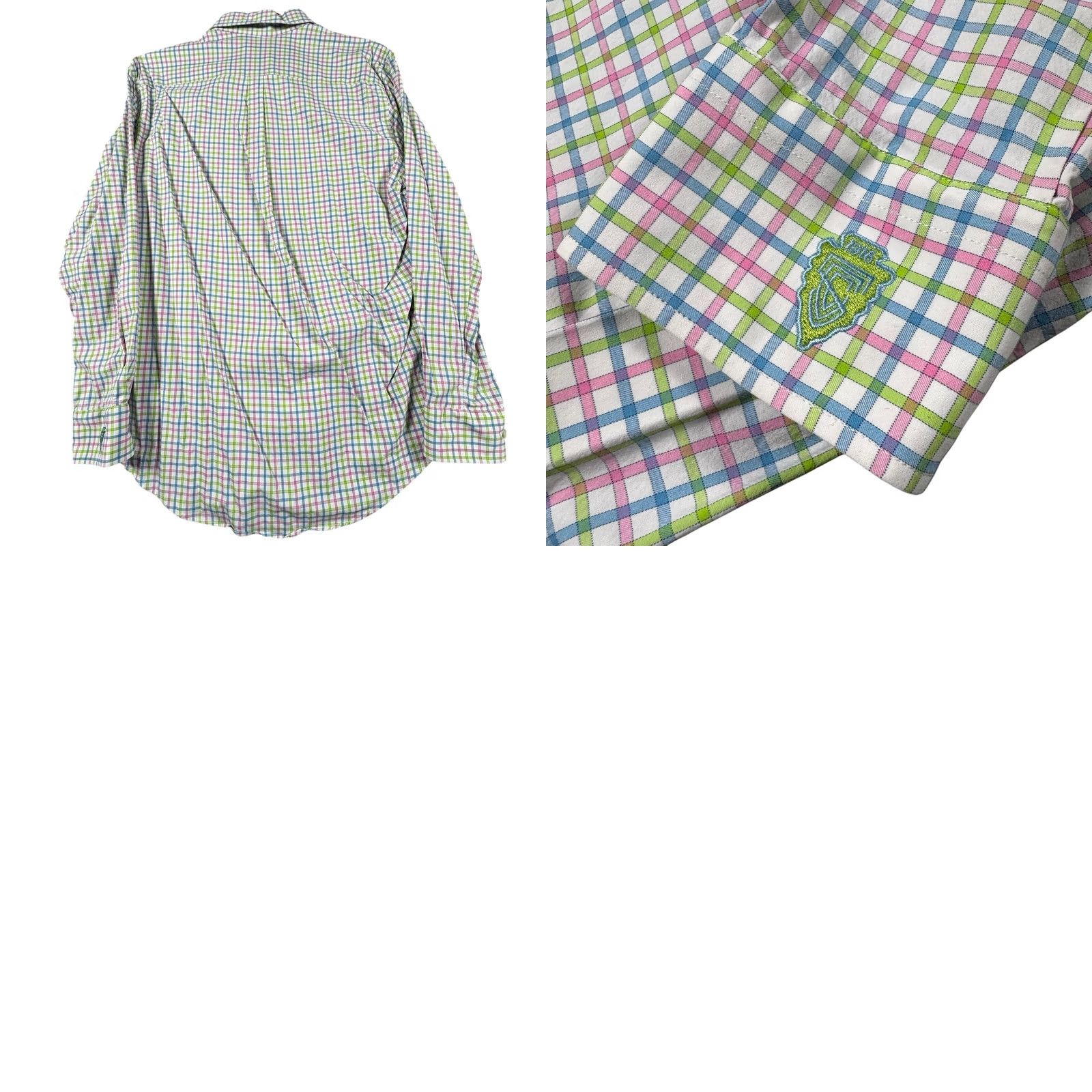 Peter Millar Peter Millar Shirt Men's L Wicking Preppy Check Long Sleeve Button Nylon Spandex Size US L / EU 52-54 / 3 - 8 Thumbnail