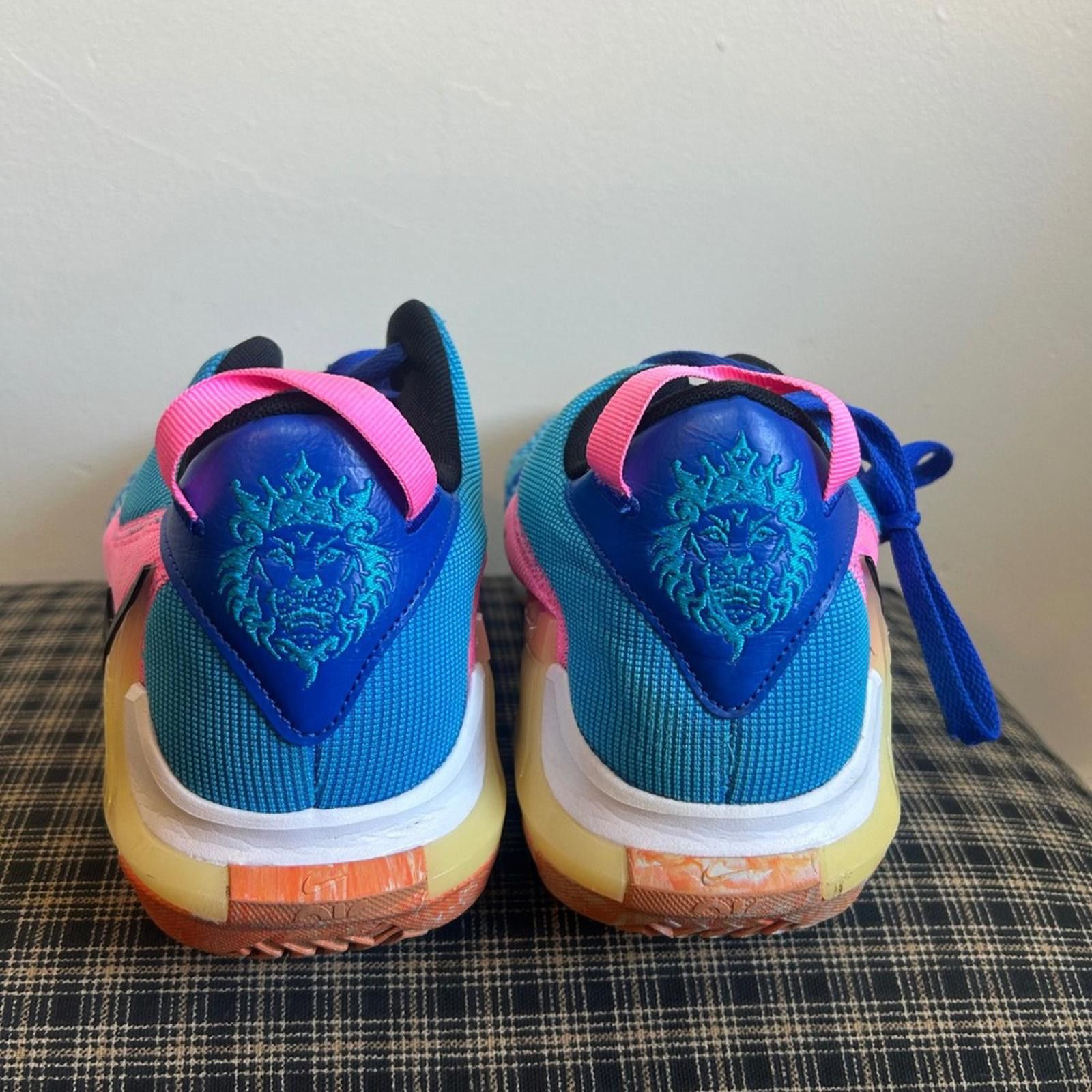Nike Nike LeBron 6 Men Basketball Shoes Blue Pink Size 11.5 Size US 11.5 / EU 44-45 - 3 Thumbnail