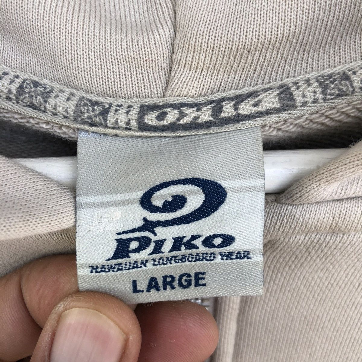 Vintage Vintage 90s Piko Hawaiian Longboard Wear Hoodie Zipper Size US L / EU 52-54 / 3 - 7 Thumbnail