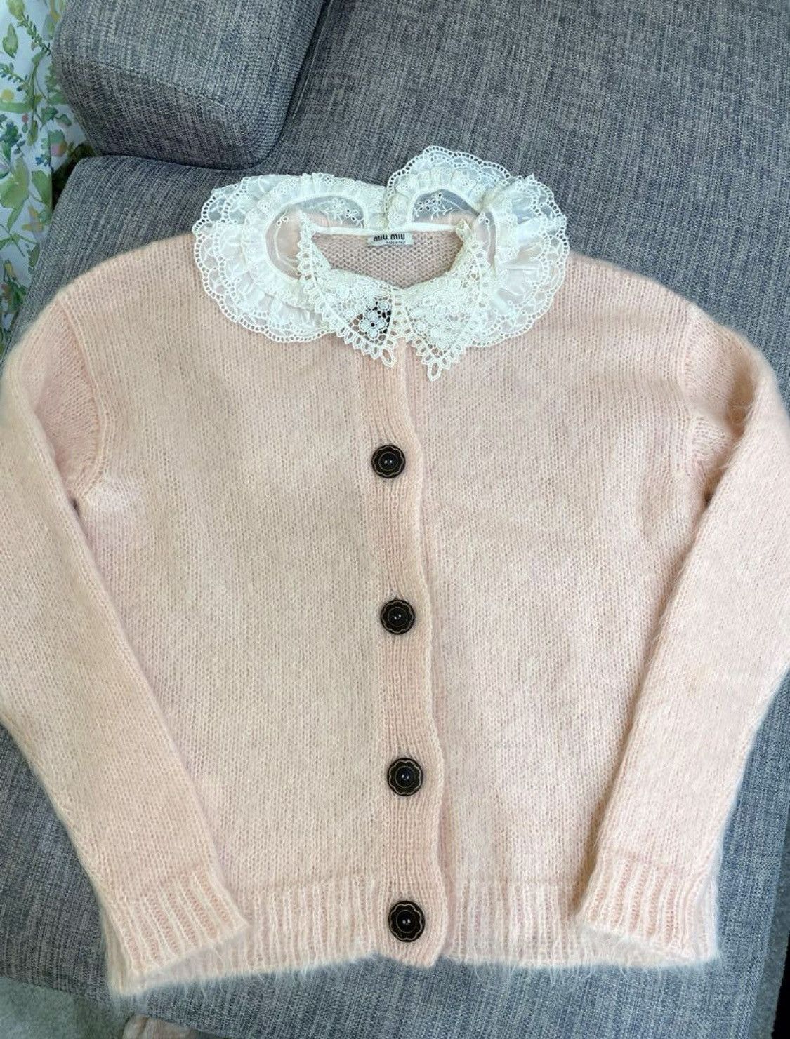 Miu Miu Miumiu mohair cardigan Size XS / US 0-2 / IT 36-38 - 1 Thumbnail