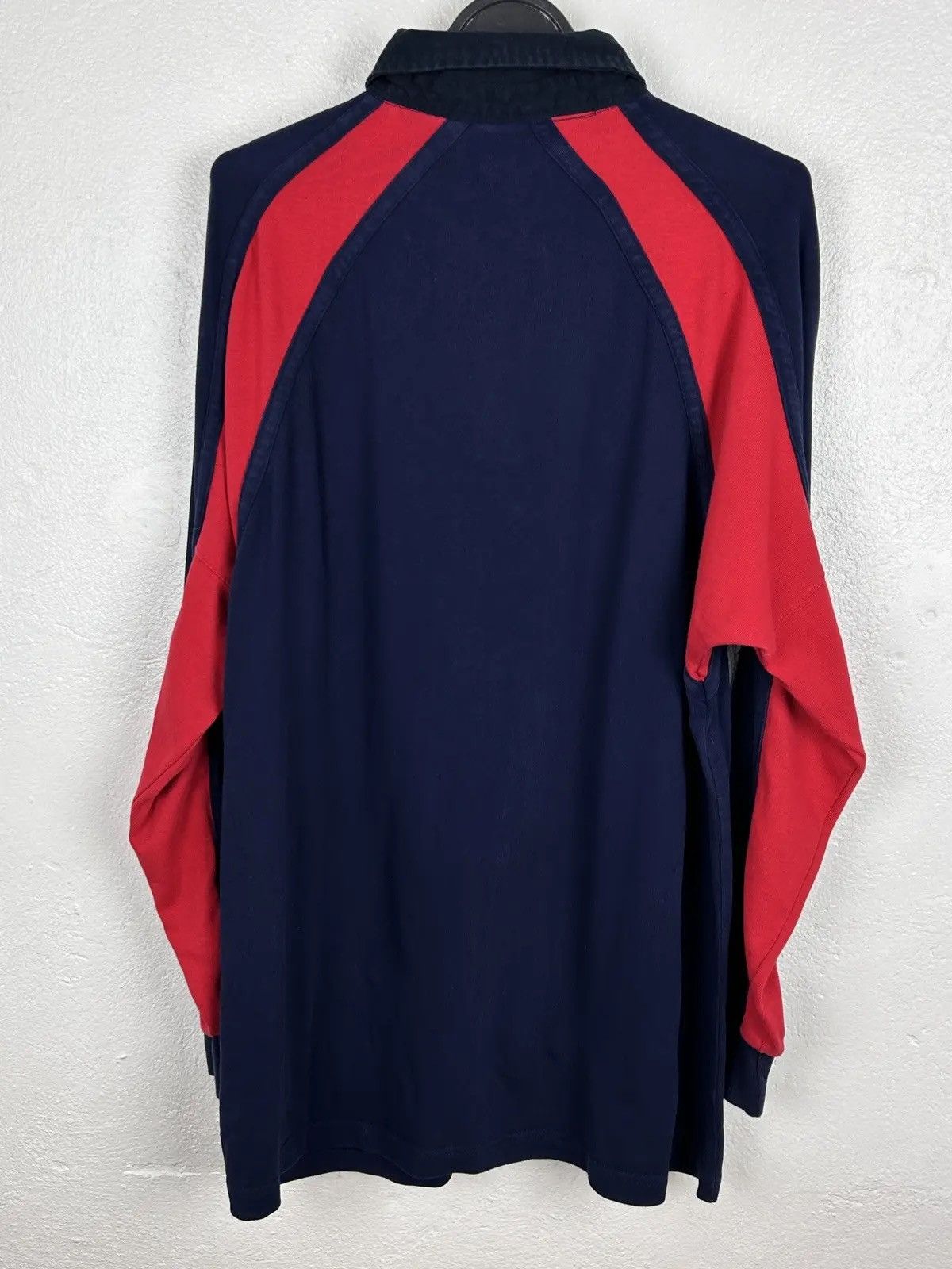 Vintage 00s Vintage Rugby Seves 2002 England Collared Long Sleeve Size US L / EU 52-54 / 3 - 7 Thumbnail
