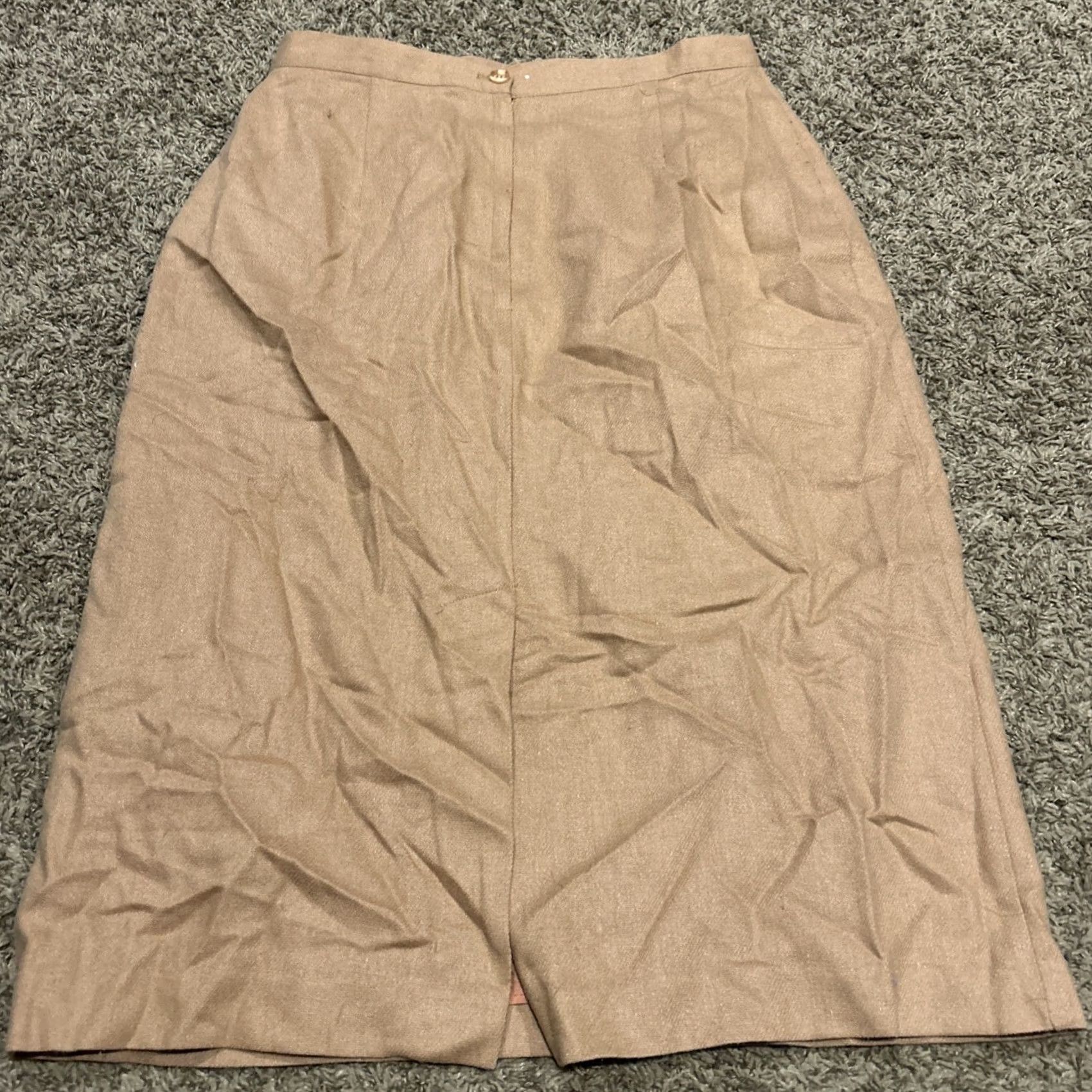 Vintage Michele Vintage Skirt Womens 13/14 Wool Light Brown A47 Maxi Long Brown Wool Skirt Vintage Womens Mens Girls Mens? Size 34" / US 12 / IT 48 - 3 Thumbnail