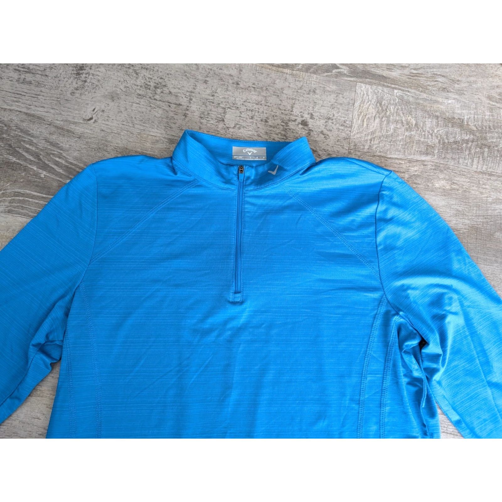 Callaway CALLAWAY NWT Weather Series Opti-Dry Top SZ L Blue WMN Golf Shirt Quarter Zip Size L / US 10 / IT 46 - 3 Thumbnail