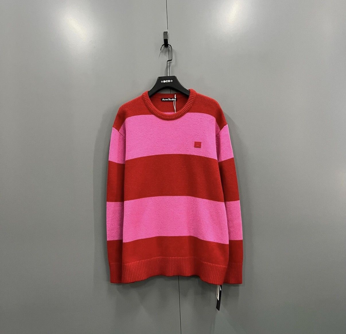 Acne Studios Acne Studios Color-block Emoji Logo Embroidered Sweater J41 Size M / US 6-8 / IT 42-44 - 1 Thumbnail