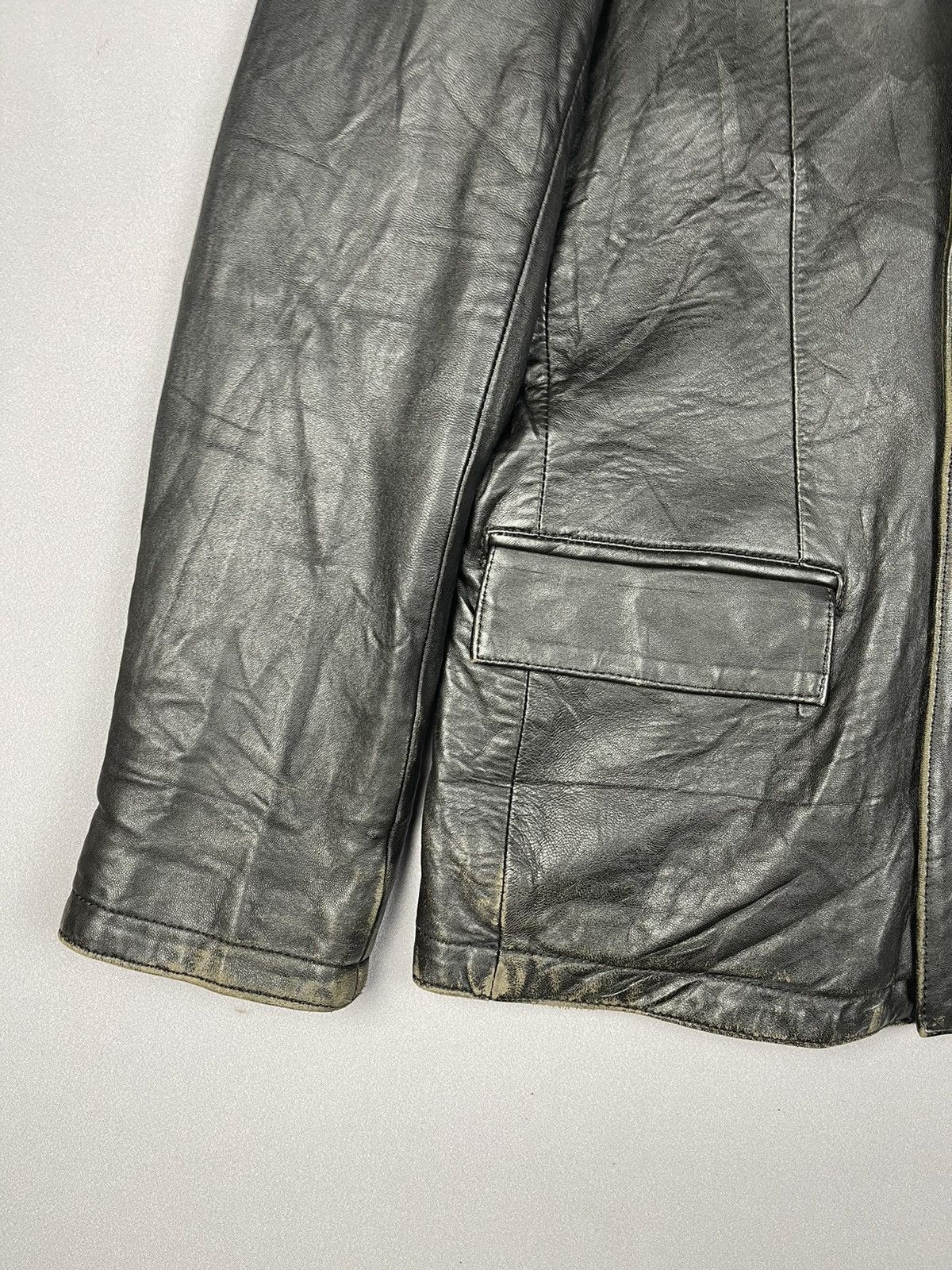 Leather Vintage HIROYUKI KATO Double Breasted Leather Jacket Size US L / EU 52-54 / 3 - 5 Thumbnail