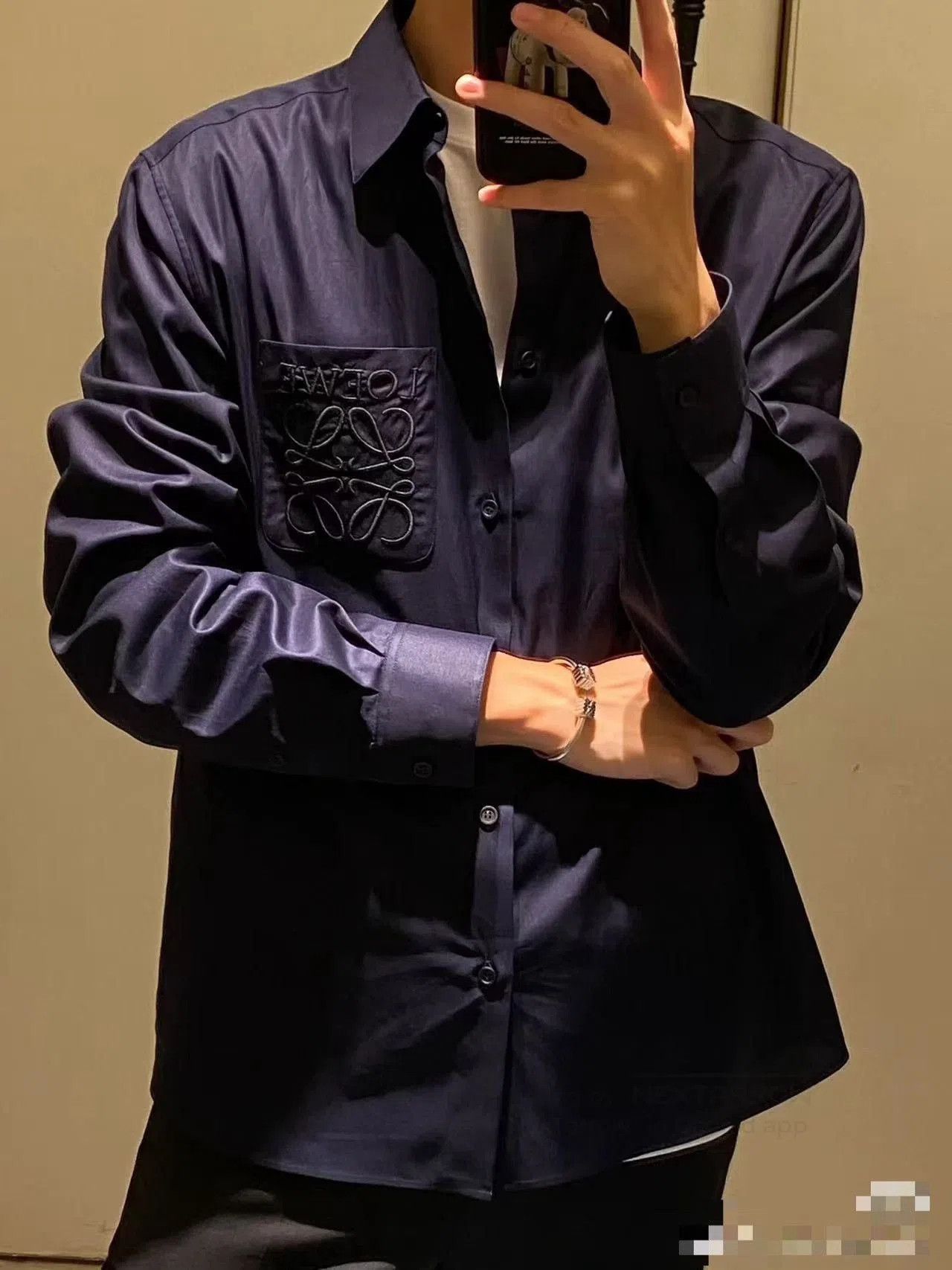 Loewe Loewe Classic Embroidered Logo Long-sleeve Shirt. Size US XXS / EU 40 - 7 Thumbnail