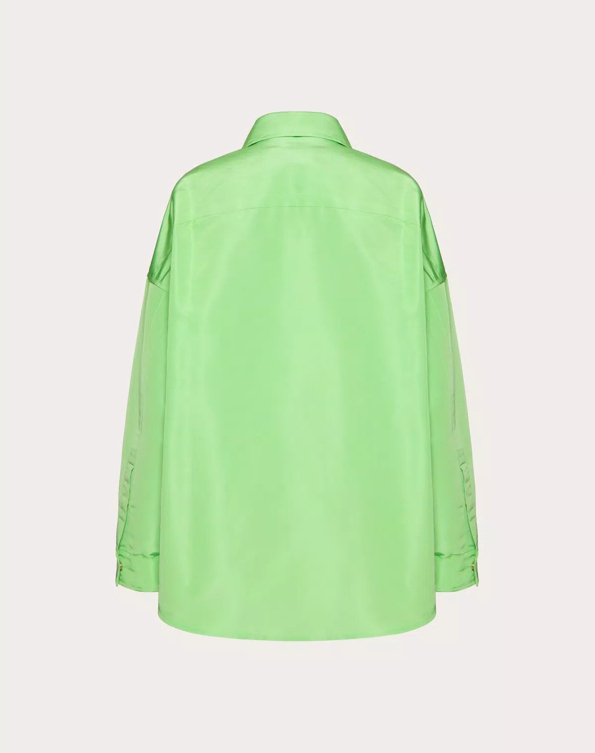 Valentino o1s1wg111125 Overshirt in Faille in Mint Green Size M / US 6-8 / IT 42-44 - 2 Thumbnail