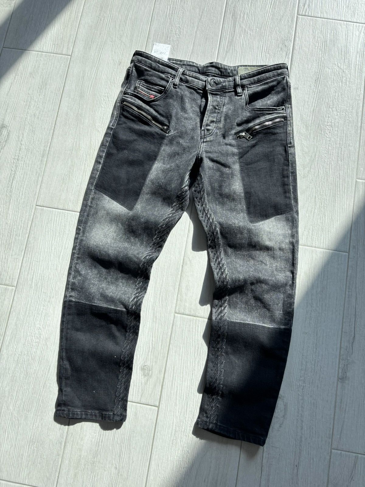 Diesel Diesel Jeans Babhila-Bk-Sp Zipper Avant Garde Style Size 29" - 1 Thumbnail