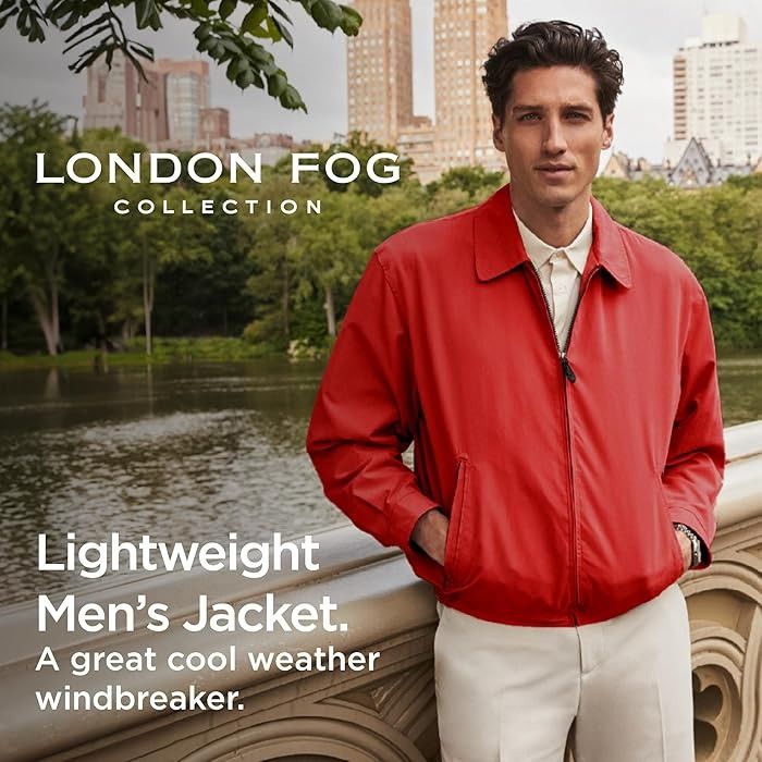 London Fog London Fog Mens Auburn Golf Jacket M Medium Chili Red Zip Fr Size US M / EU 48-50 / 2 - 4 Thumbnail