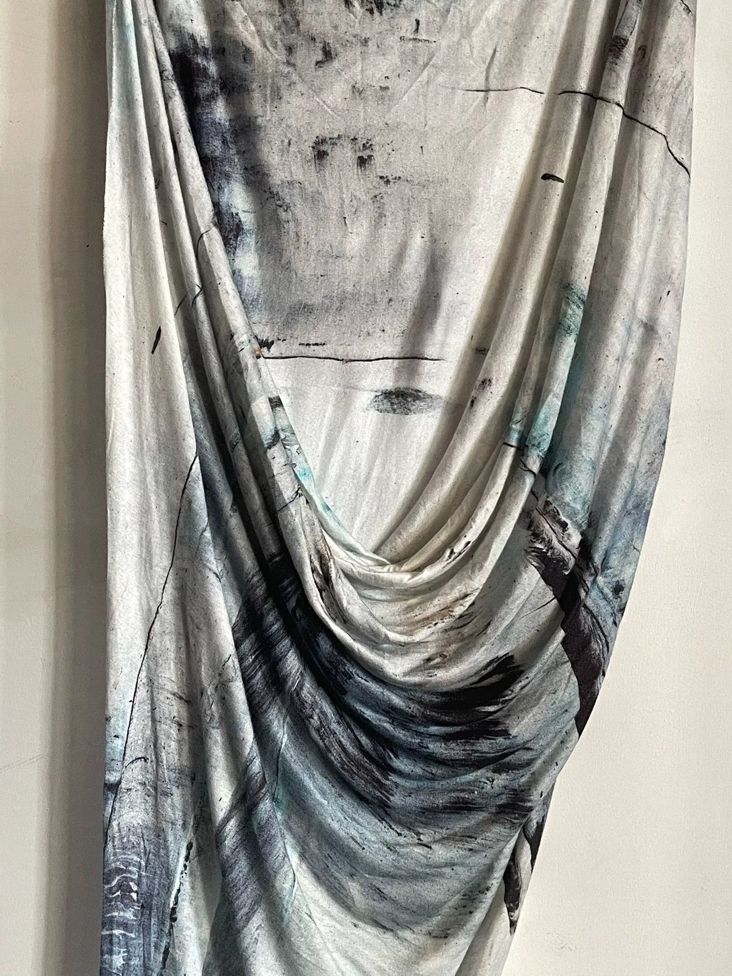 Helmut Lang Helmut Lang Ink Painting Midi Skirt Size 34" / US 12 / IT 48 - 1 Thumbnail