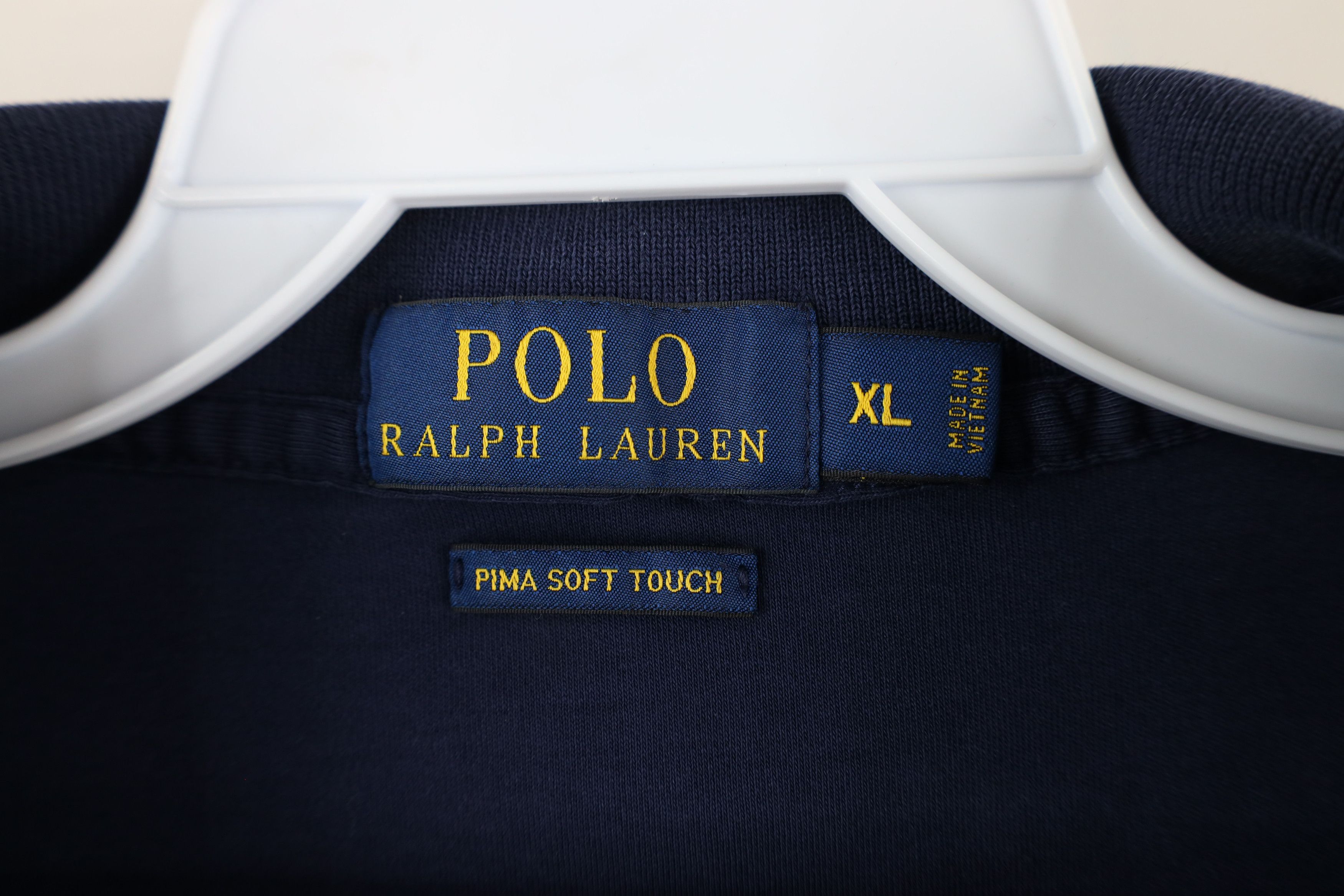 Ralph Lauren × Vintage Ralph Lauren Pima Cotton Soft Touch Collared Polo Shirt Blue Size US XL / EU 56 / 4 - 5 Thumbnail