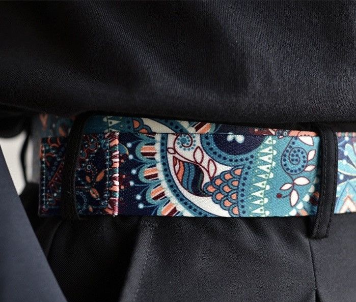 Japanese Brand × Vintage Retro fashion aesthetic colourful paisley belt y2k Size ONE SIZE - 2 Thumbnail