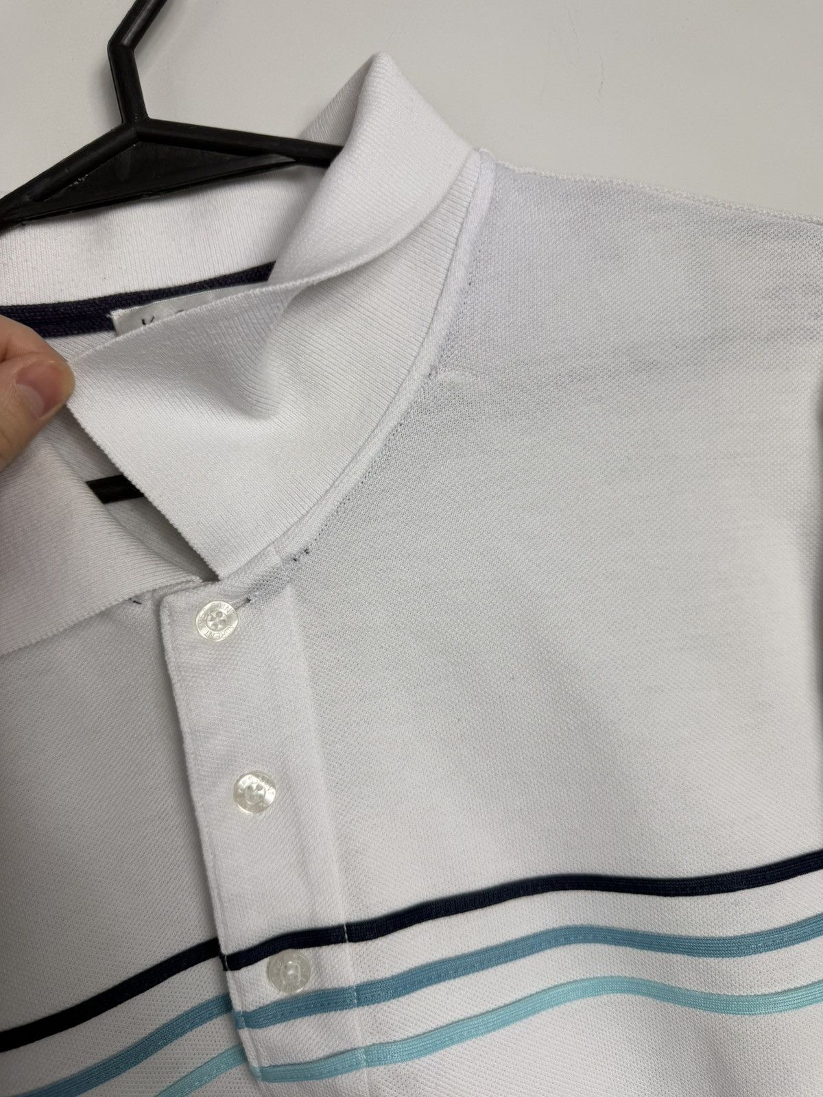 Yves Saint Laurent Yves Saint Laurent Big Log White Polo Shirt Size US XL / EU 56 / 4 - 7 Thumbnail