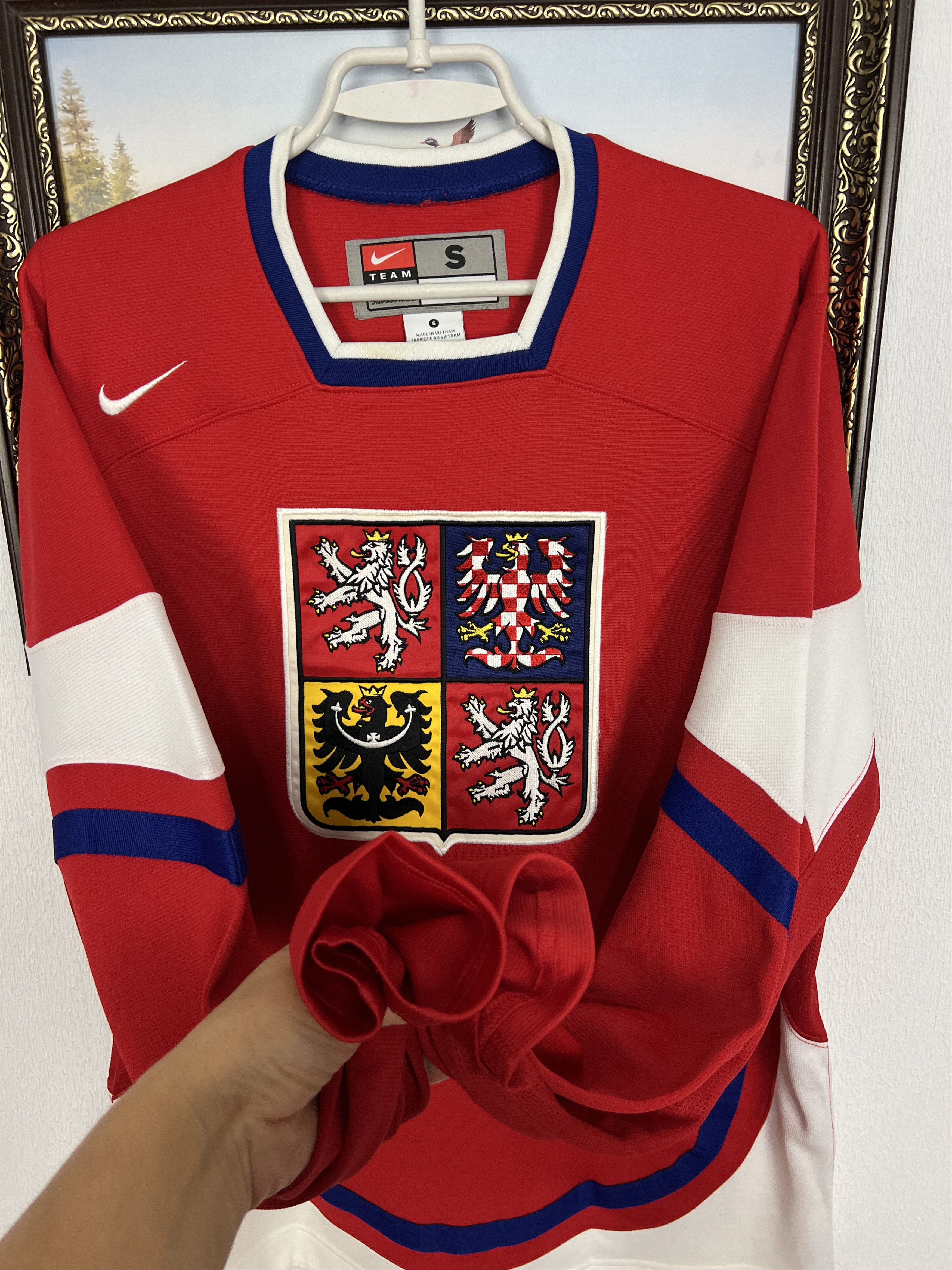 Nike Czech Republic Ice Hockey Jersey National Team Shirt Trikot Size US S / EU 44-46 / 1 - 5 Thumbnail