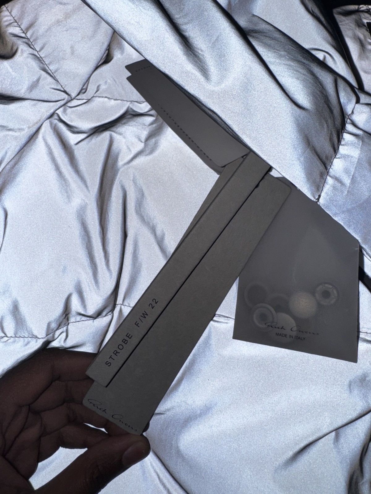 Rick Owens RARE Rick Owens LS Hooded Liner Reflective Brand New Size US L / EU 52-54 / 3 - 6 Thumbnail