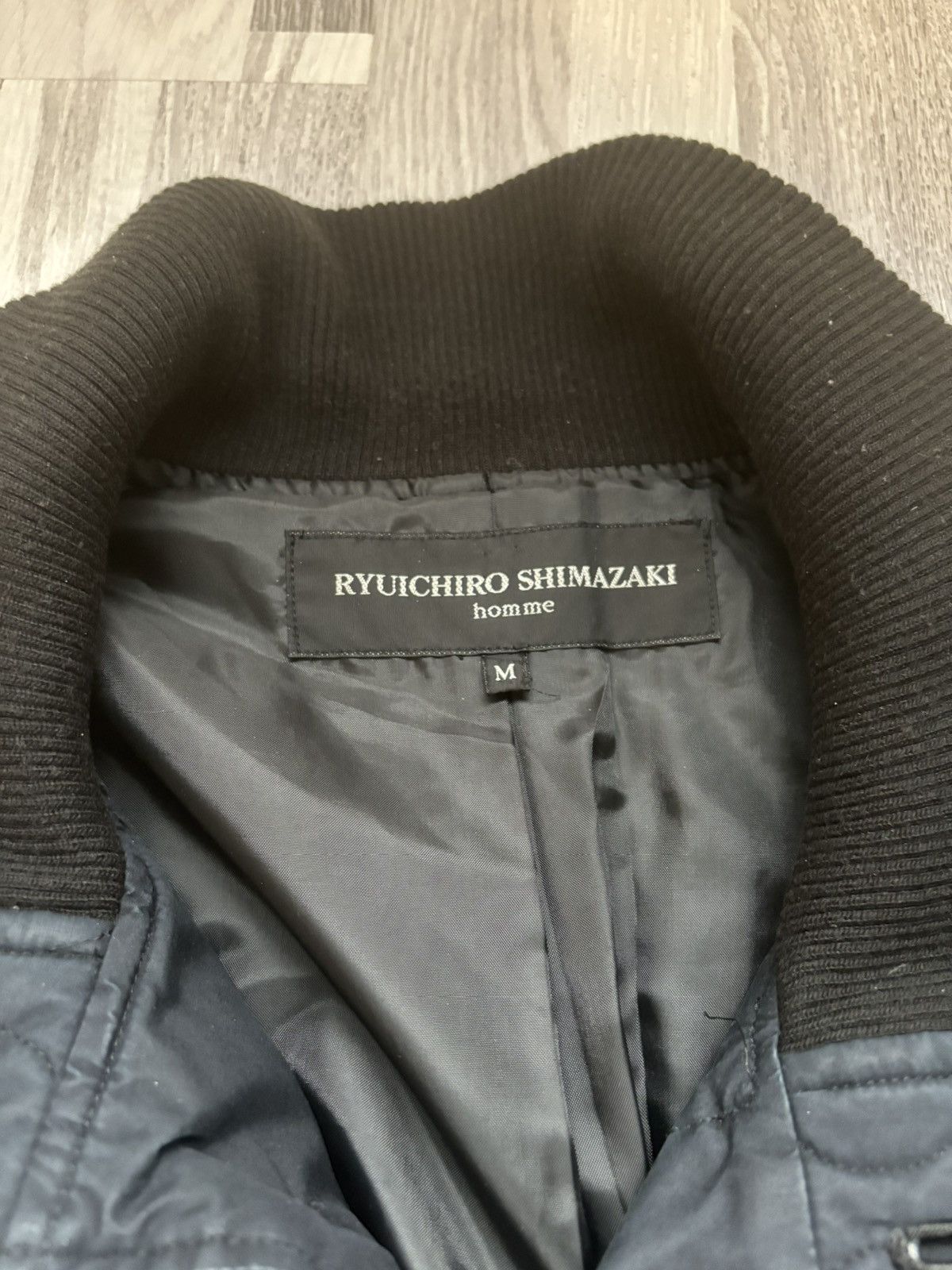 Ryuichiro Shimazaki Homme Archive Black Bomber Puffer Jacket